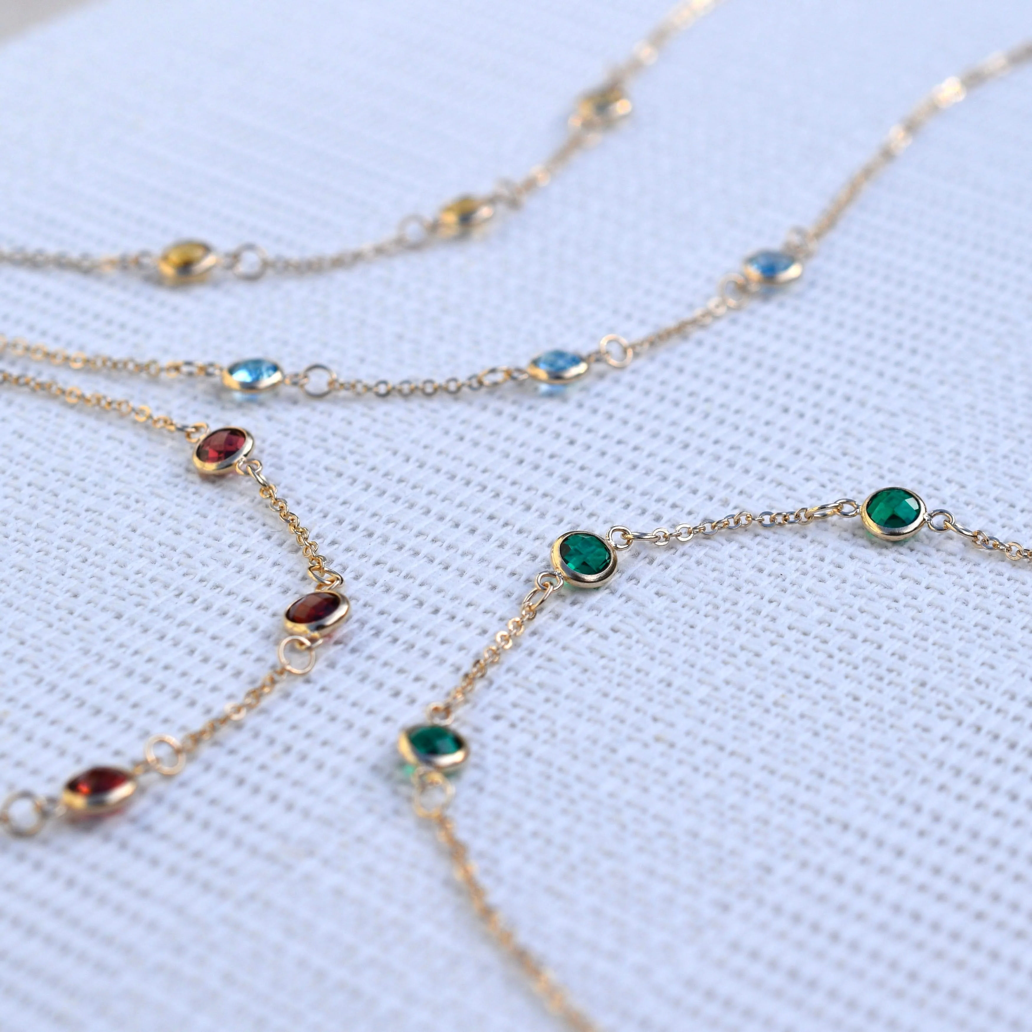 Bayberry 3 Emerald Bracelet in 14k Gold (May) - Image 7