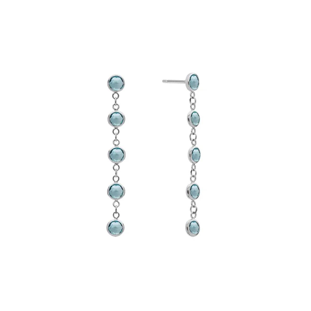 Newport Nantucket Blue Topaz Earrings in 14k Gold (December) - Image 5