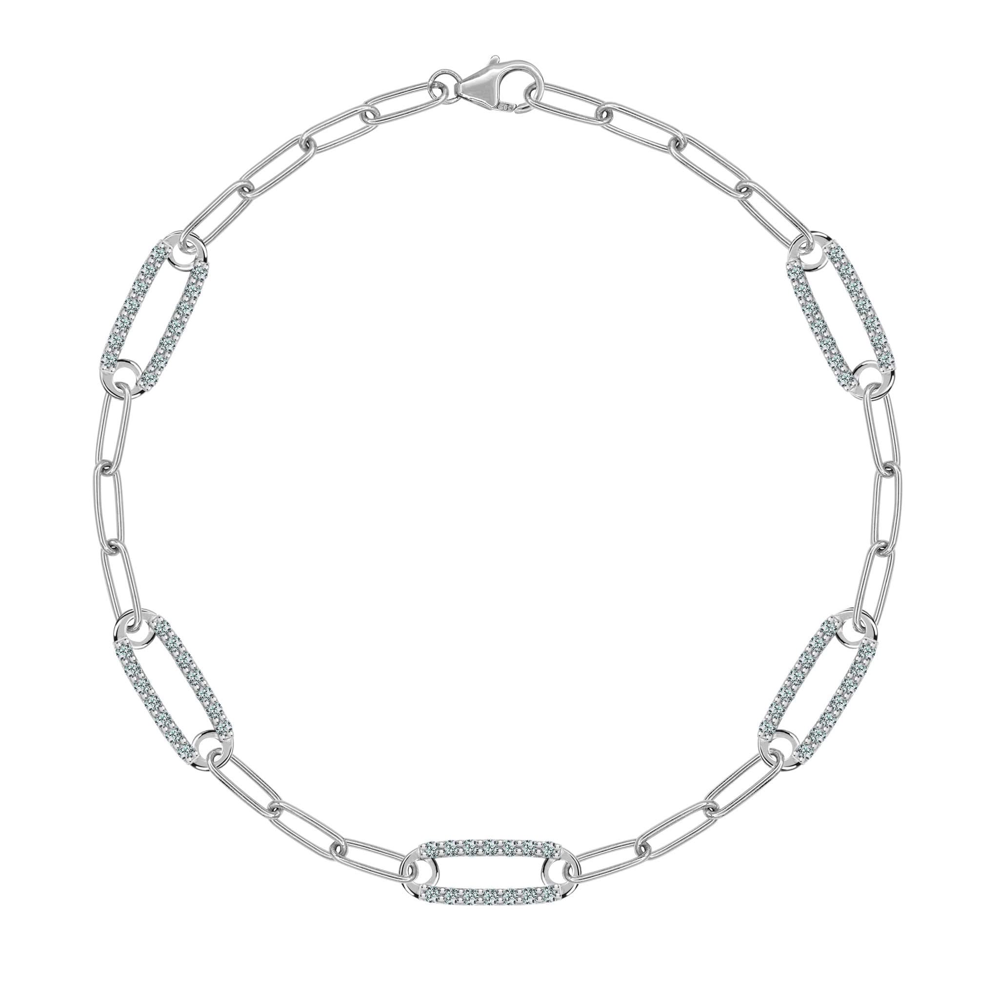 Adelaide 5 Pavé Alexandrite Link Bracelet in 14k Gold (June) - Image 8