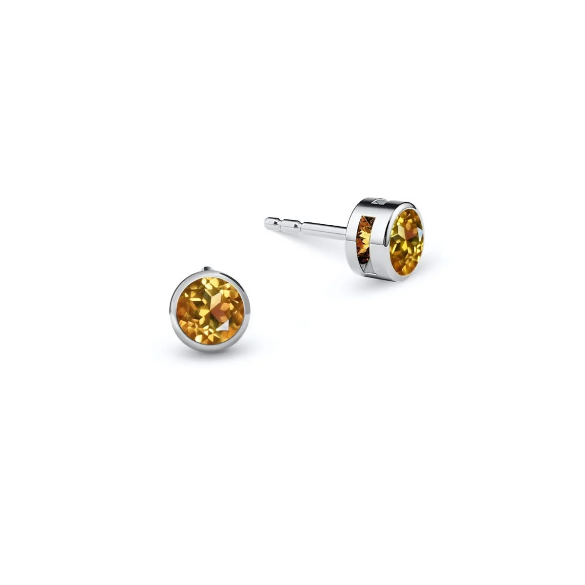 Barrington Citrine Stud Earrings in 14k Gold (November) - Image 4