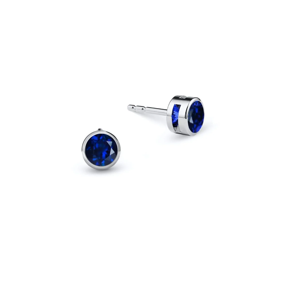 Barrington Sapphire Stud Earrings in 14k Gold (September) - Image 5