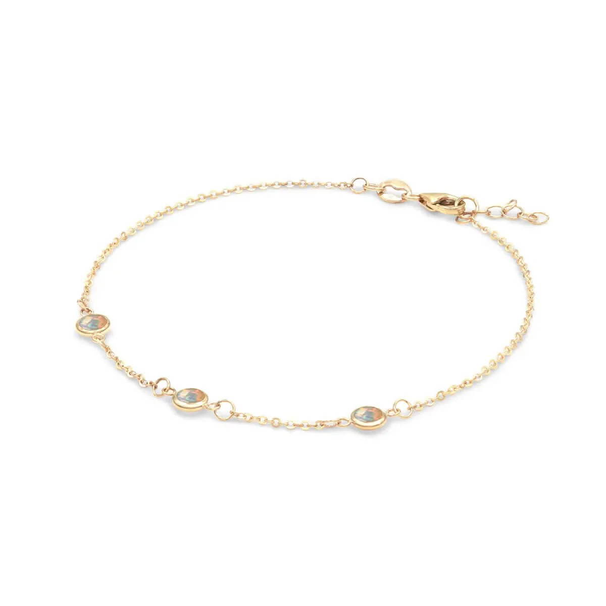 Bayberry 3 Opal Bracelet in 14k Gold (October) - Image 5