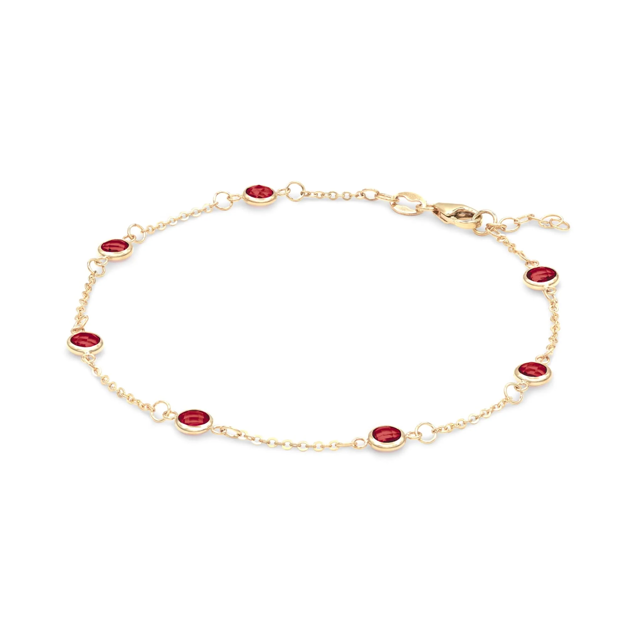 Bayberry 7 Garnet Bracelet in 14k Gold (January) - Image 4