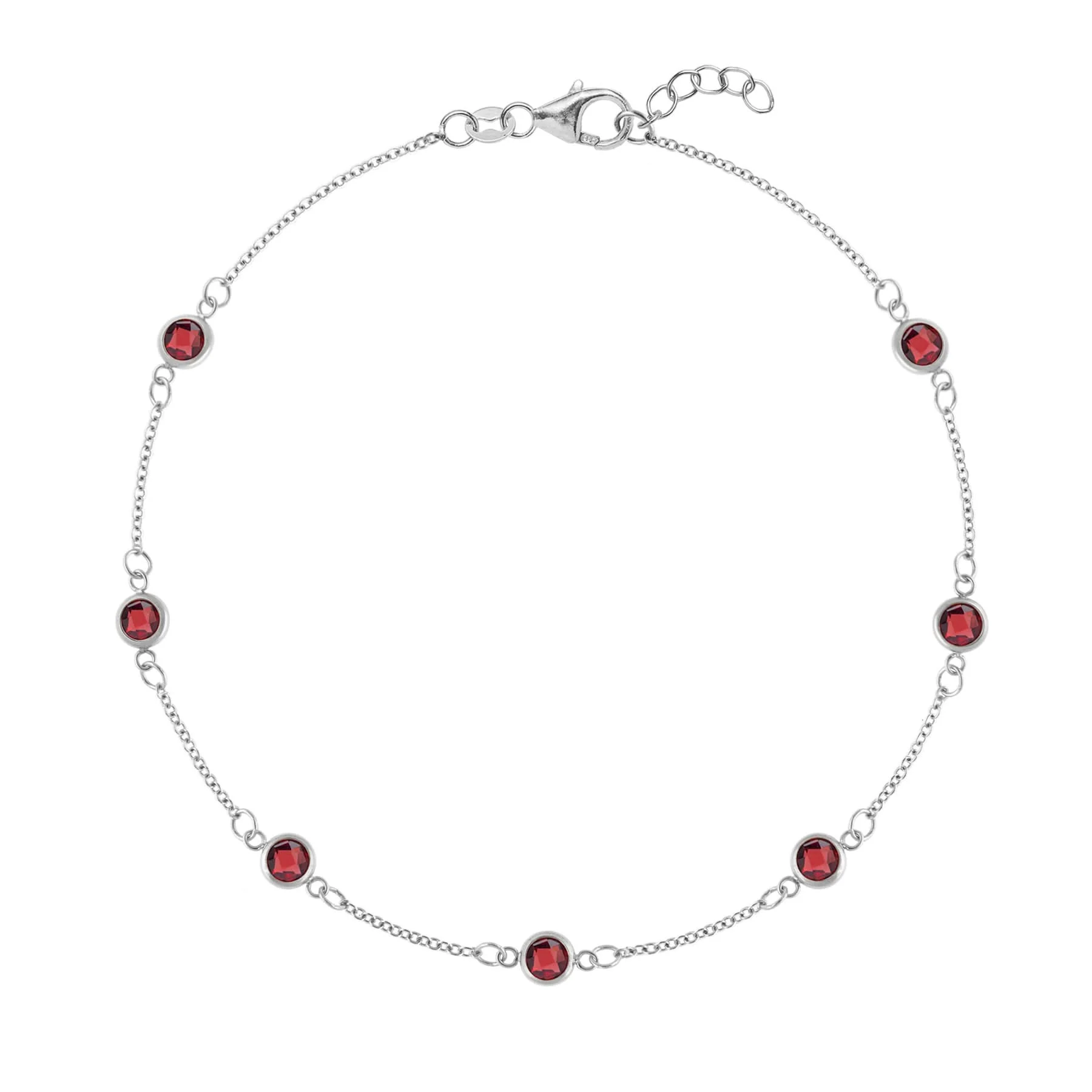 Bayberry 7 Garnet Bracelet in 14k Gold (January) - Image 7