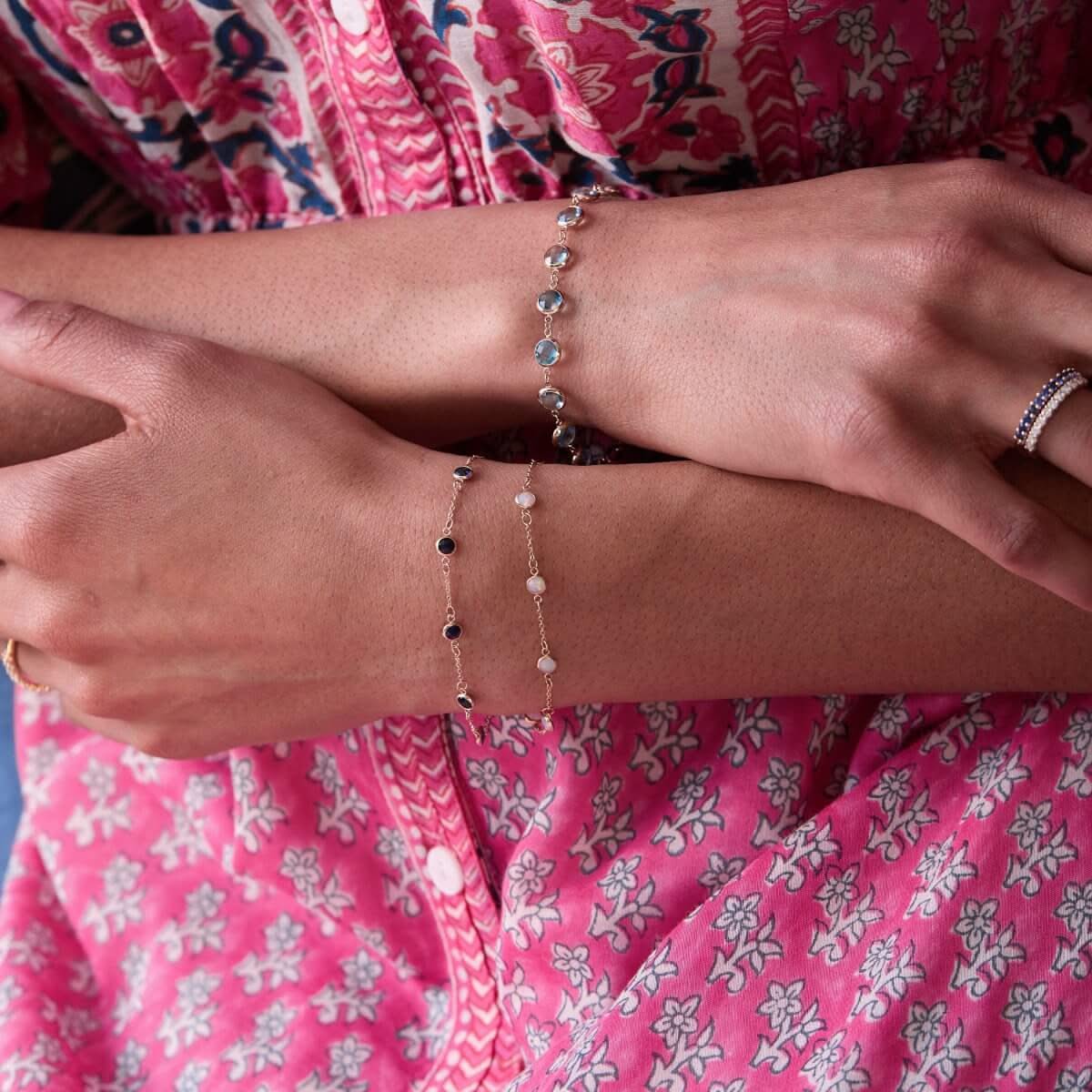 Bayberry 7 Opal Bracelet in 14k Gold (October) - Image 2