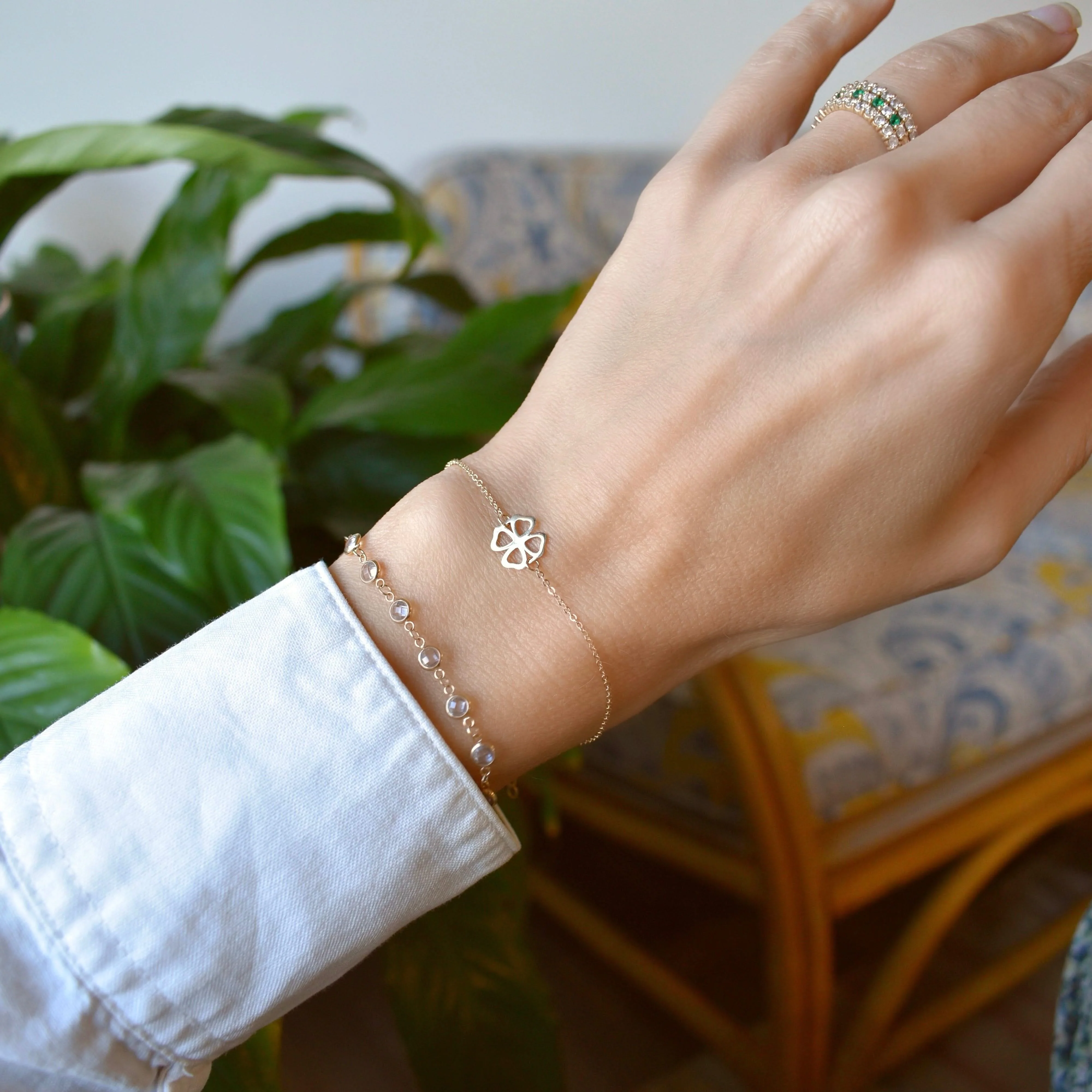 Clover Bracelet in 14k Gold - Image 2