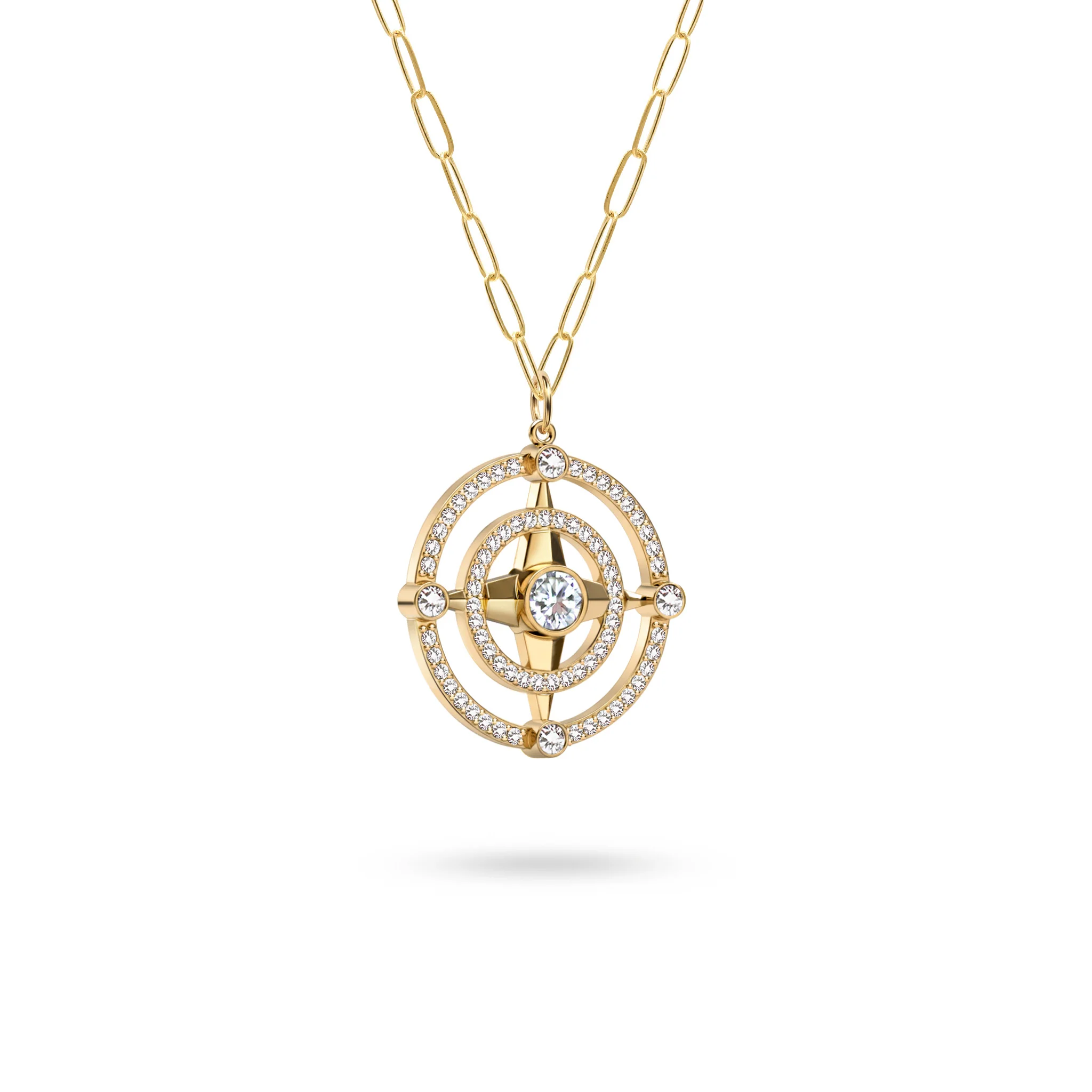 Compass Birthstone Pendant in 14k Gold - Image 5