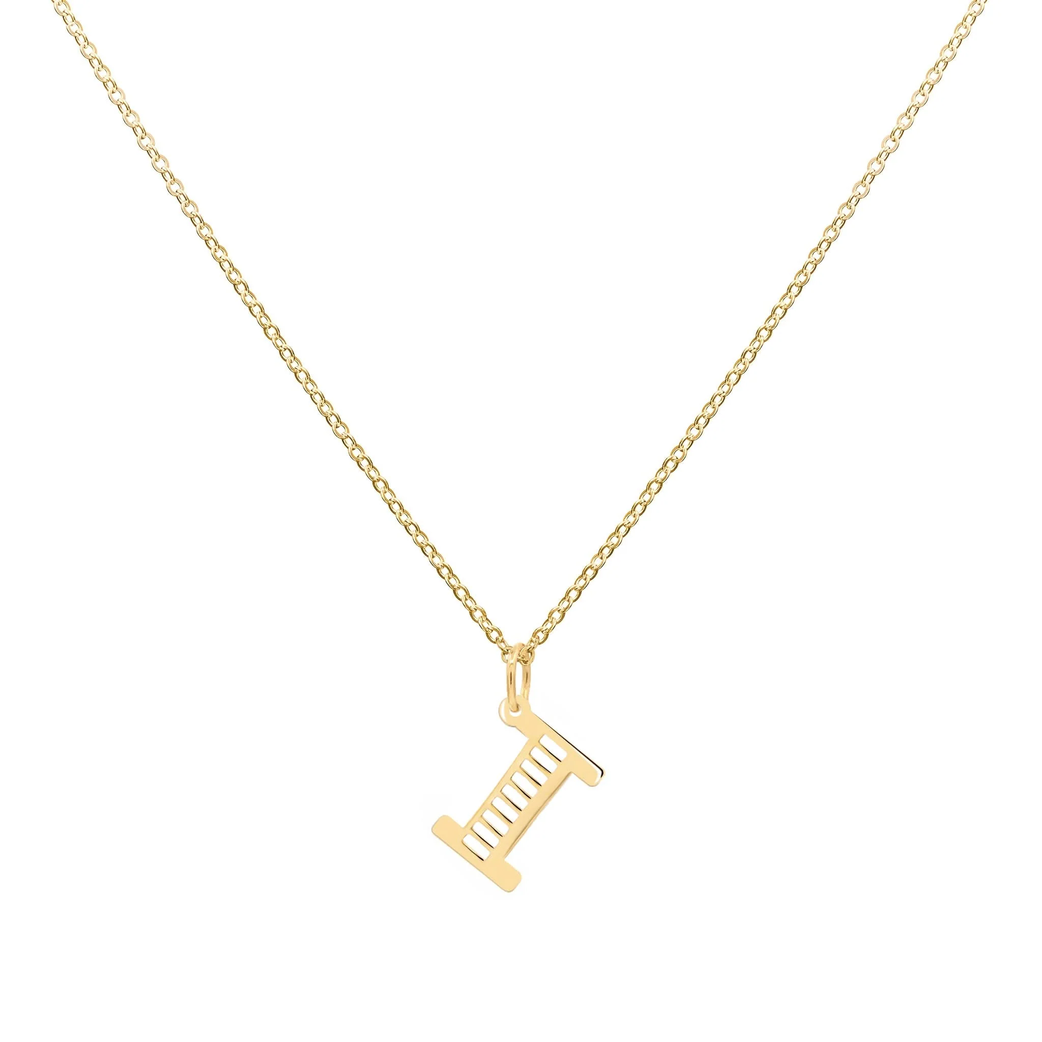 Essex Letter I Pendant in 14k Gold - Image 4