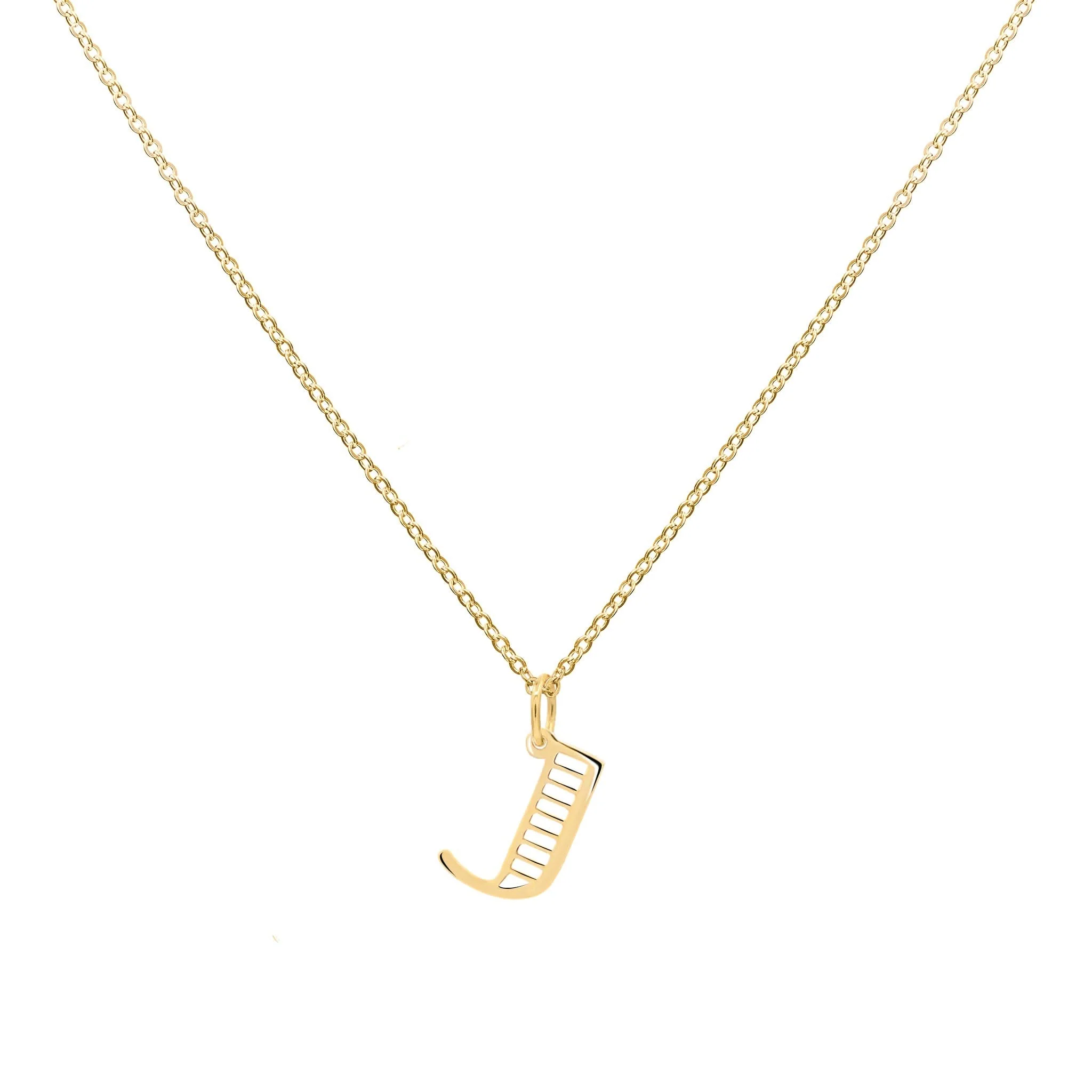 Essex Letter J Pendant in 14k Gold - Image 4