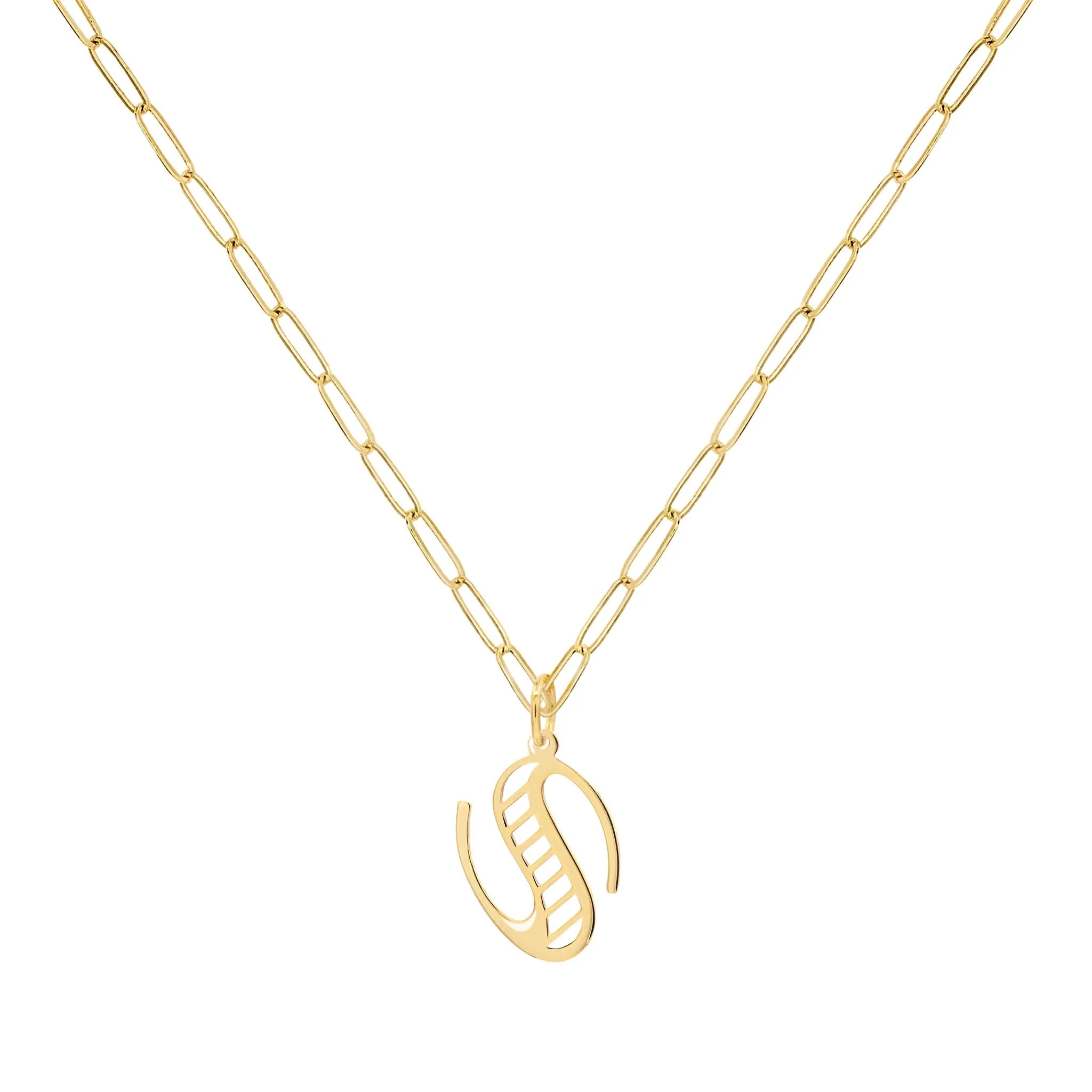 Essex Letter S Pendant in 14k Gold - Image 5