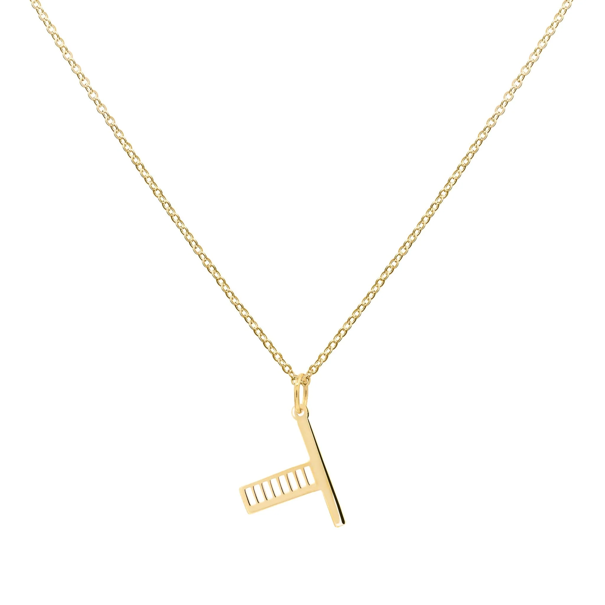 Essex Letter T Pendant in 14k Gold - Image 4