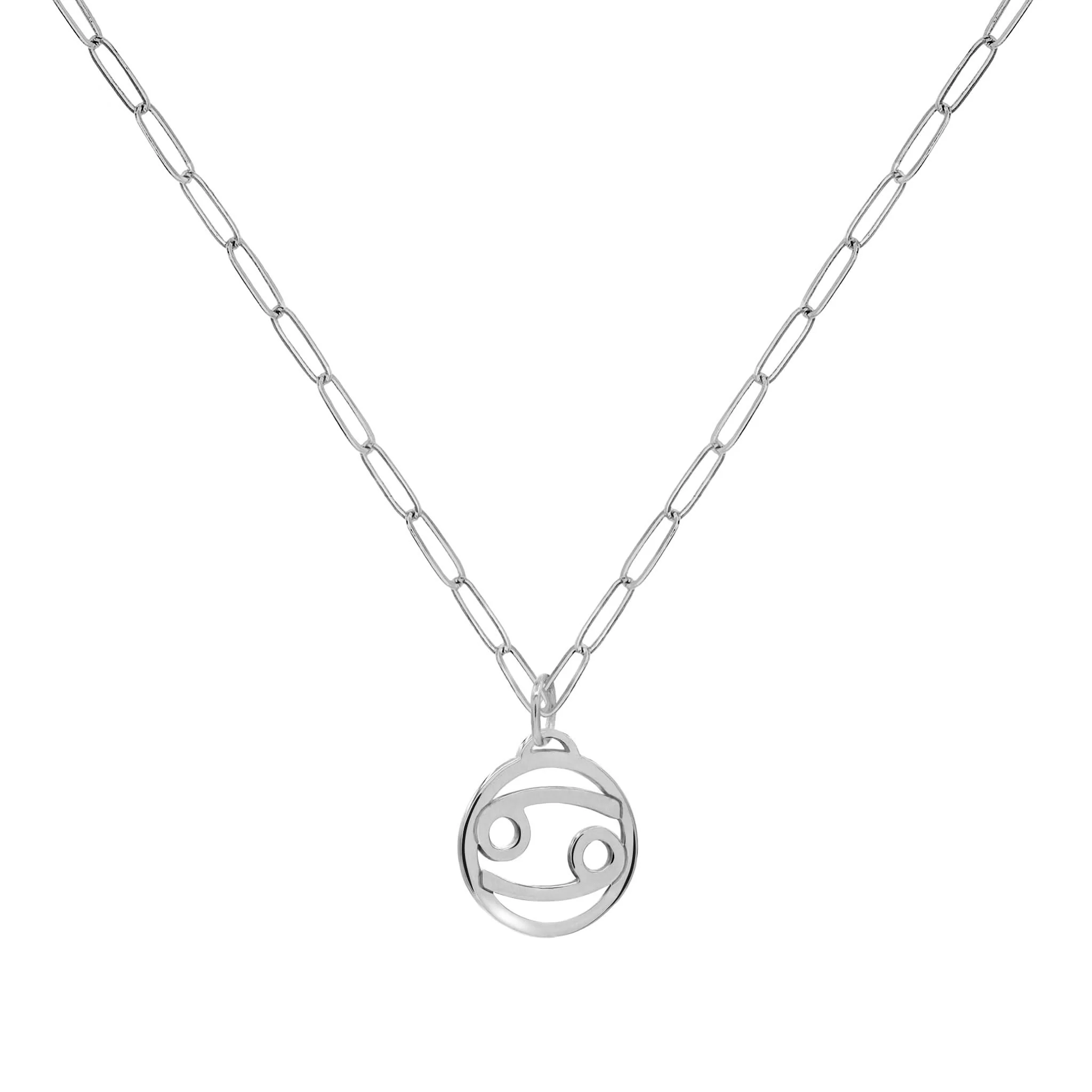 Flat Cancer Pendant with Adelaide Mini Chain in 14k Gold - Image 5