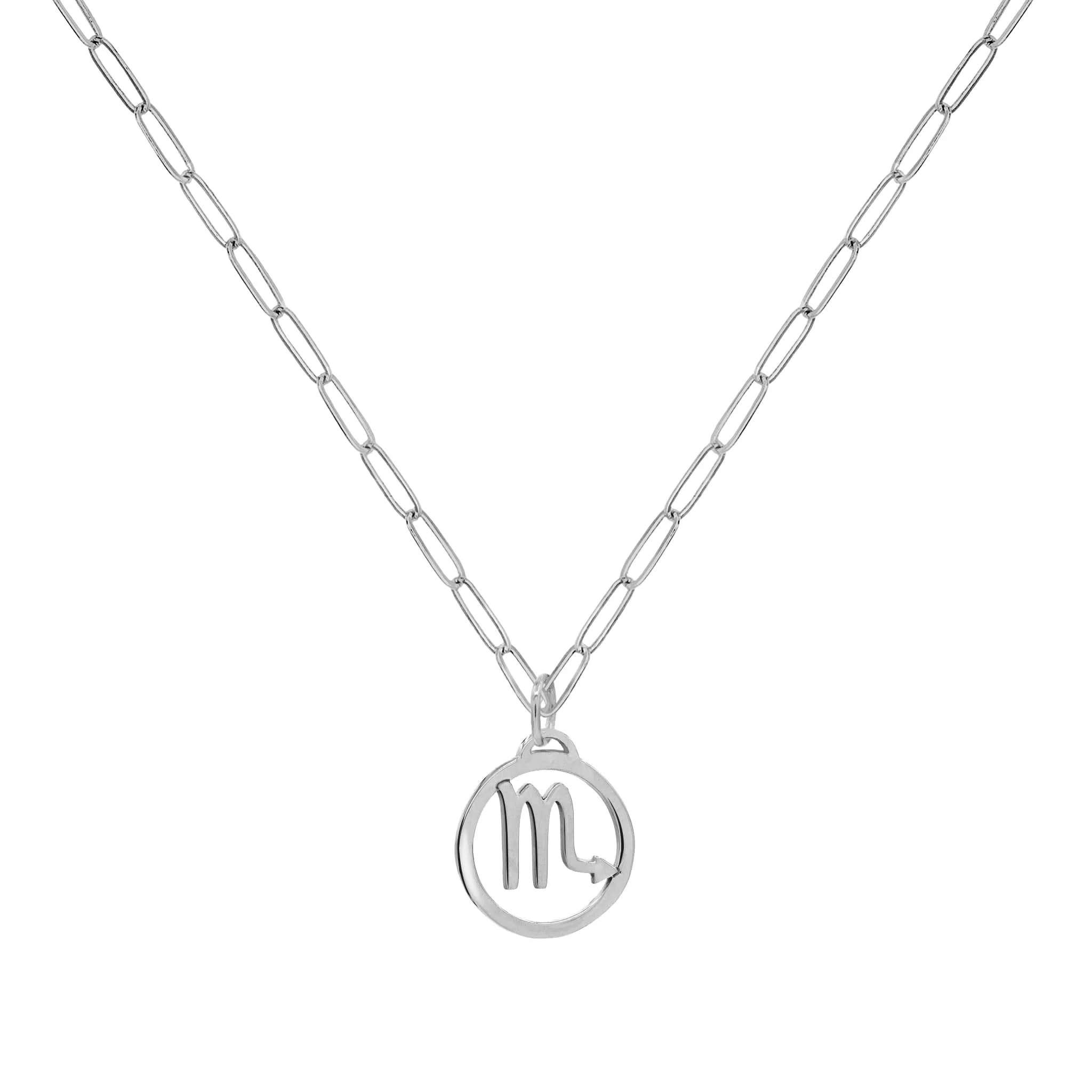 Flat Scorpio Pendant with Adelaide Mini Chain in 14k Gold - Image 5