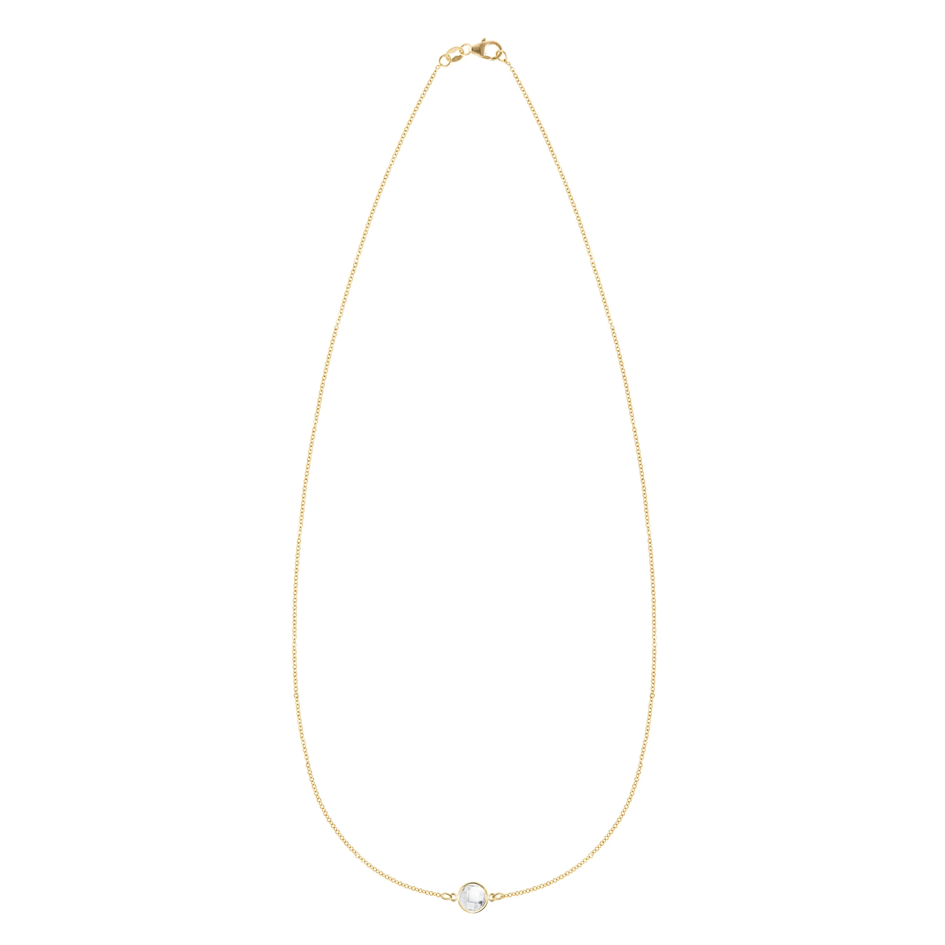 Grand 1 Birthstone Necklace in 14k Gold - Image 4