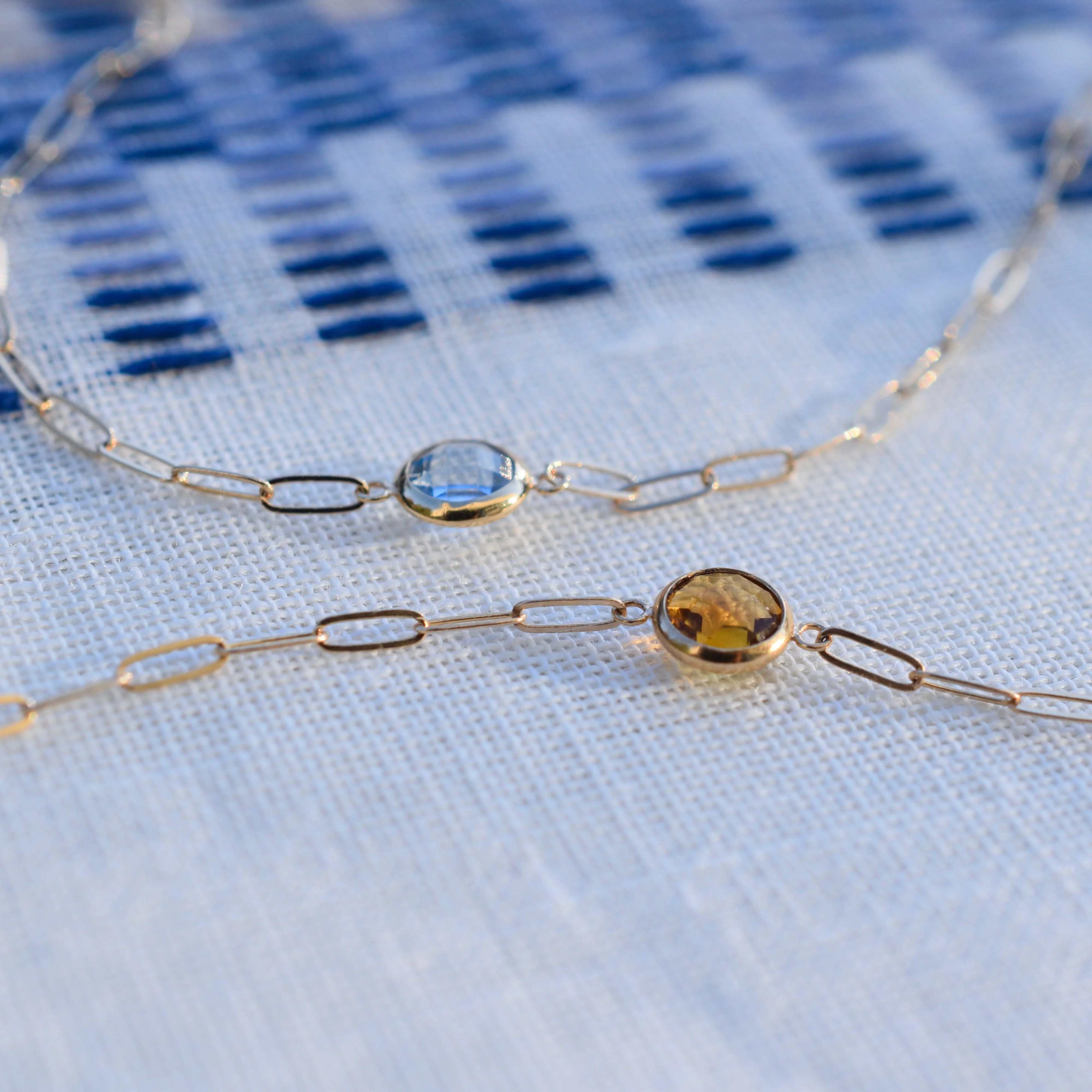 Grand 1 Citrine Adelaide Mini Necklace in 14k Gold (November) - Image 9