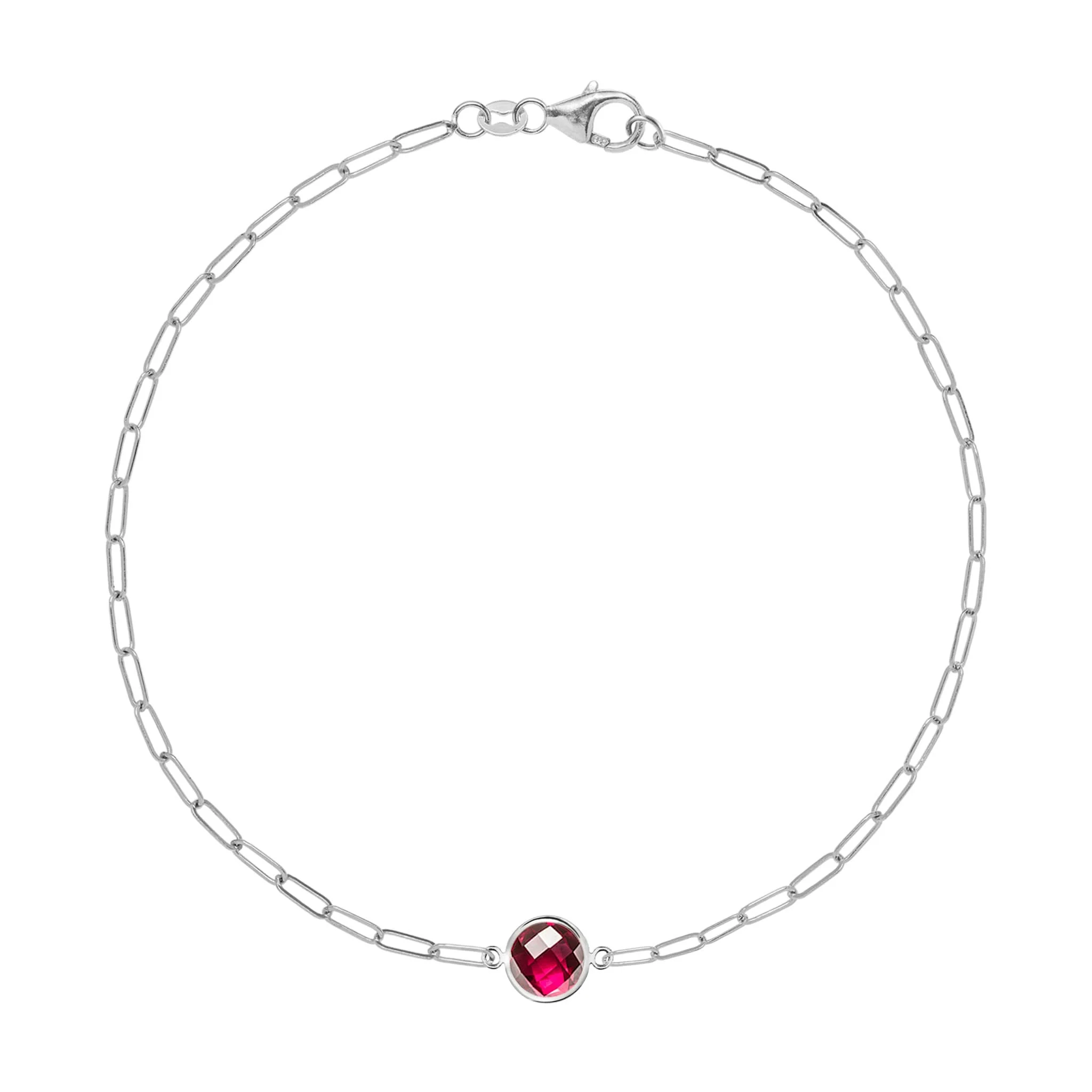 Grand 1 Ruby Adelaide Mini Bracelet in 14k Gold (July) - Image 5