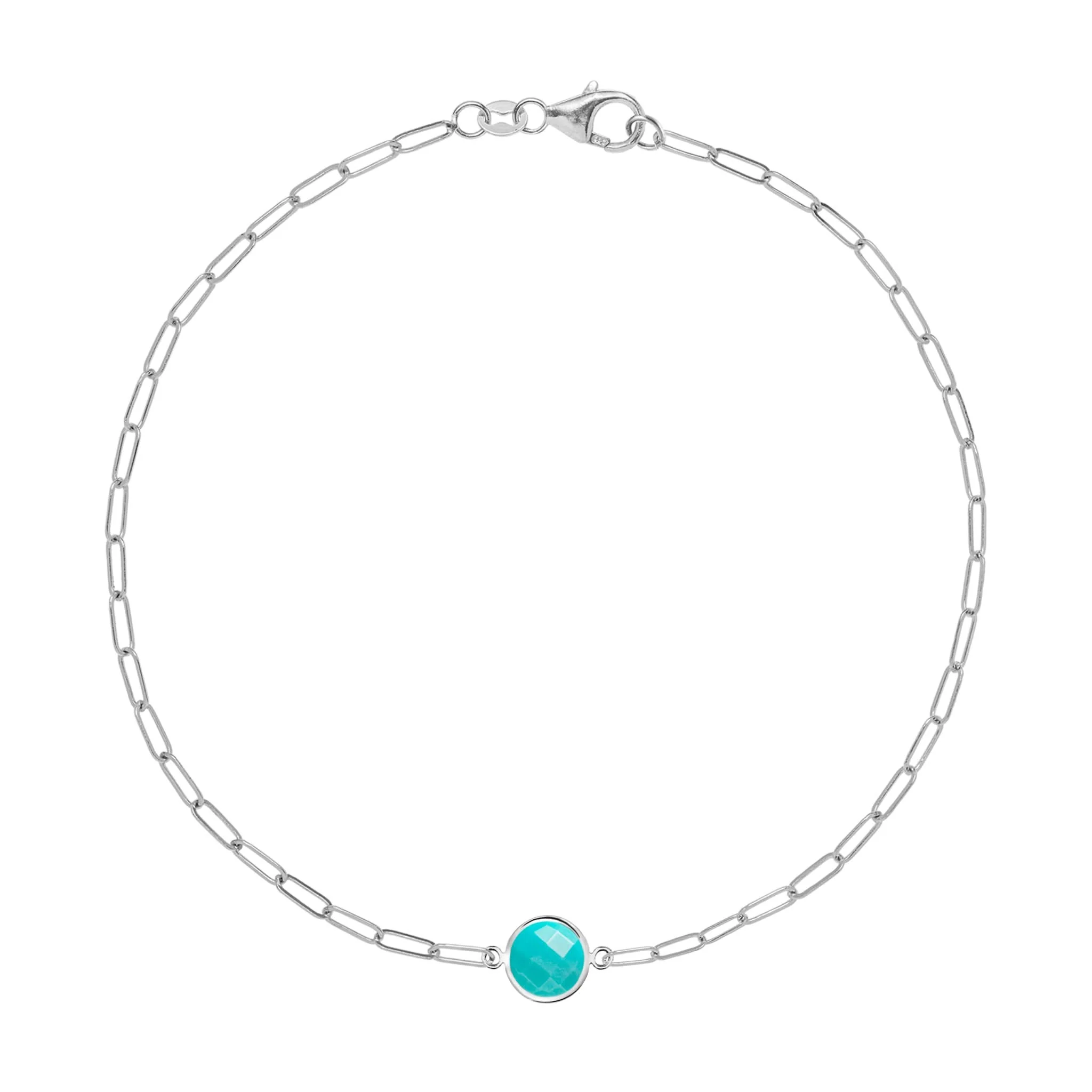 Grand 1 Turquoise Adelaide Mini Bracelet in 14k Gold (December) - Image 5