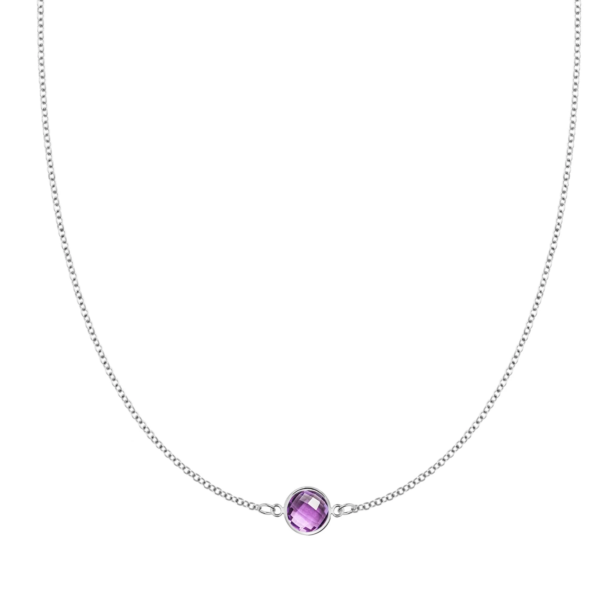 Grand 1 Amethyst Necklace in 14k Gold (February) - Image 5