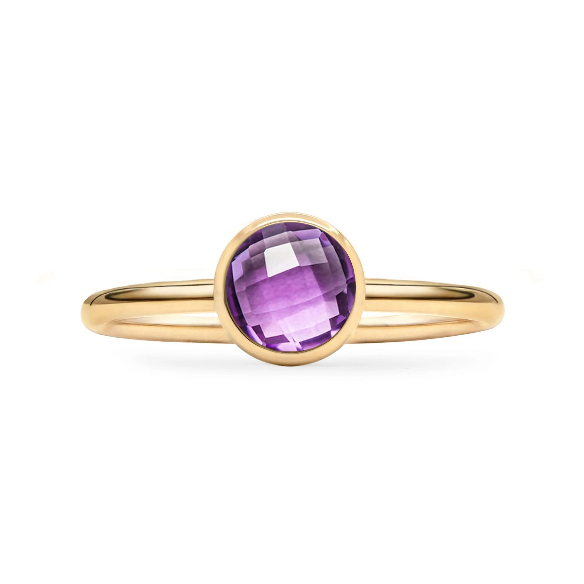 Grand Amethyst Ring in 14k Gold (February) - Image 4