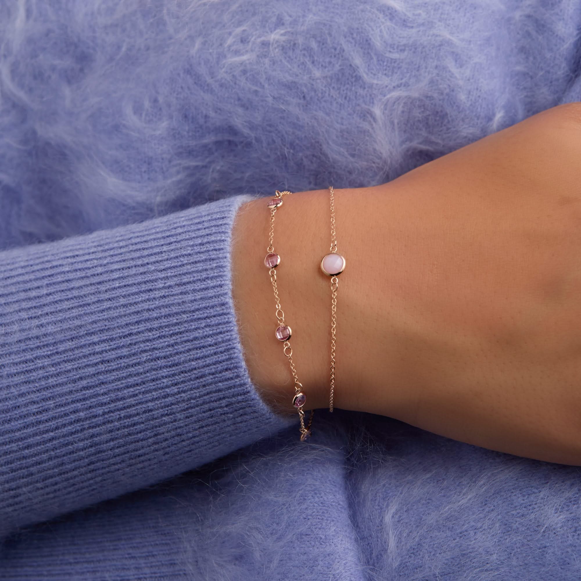 Grand 1 Birthstone Bracelet in 14k Gold - Image 10