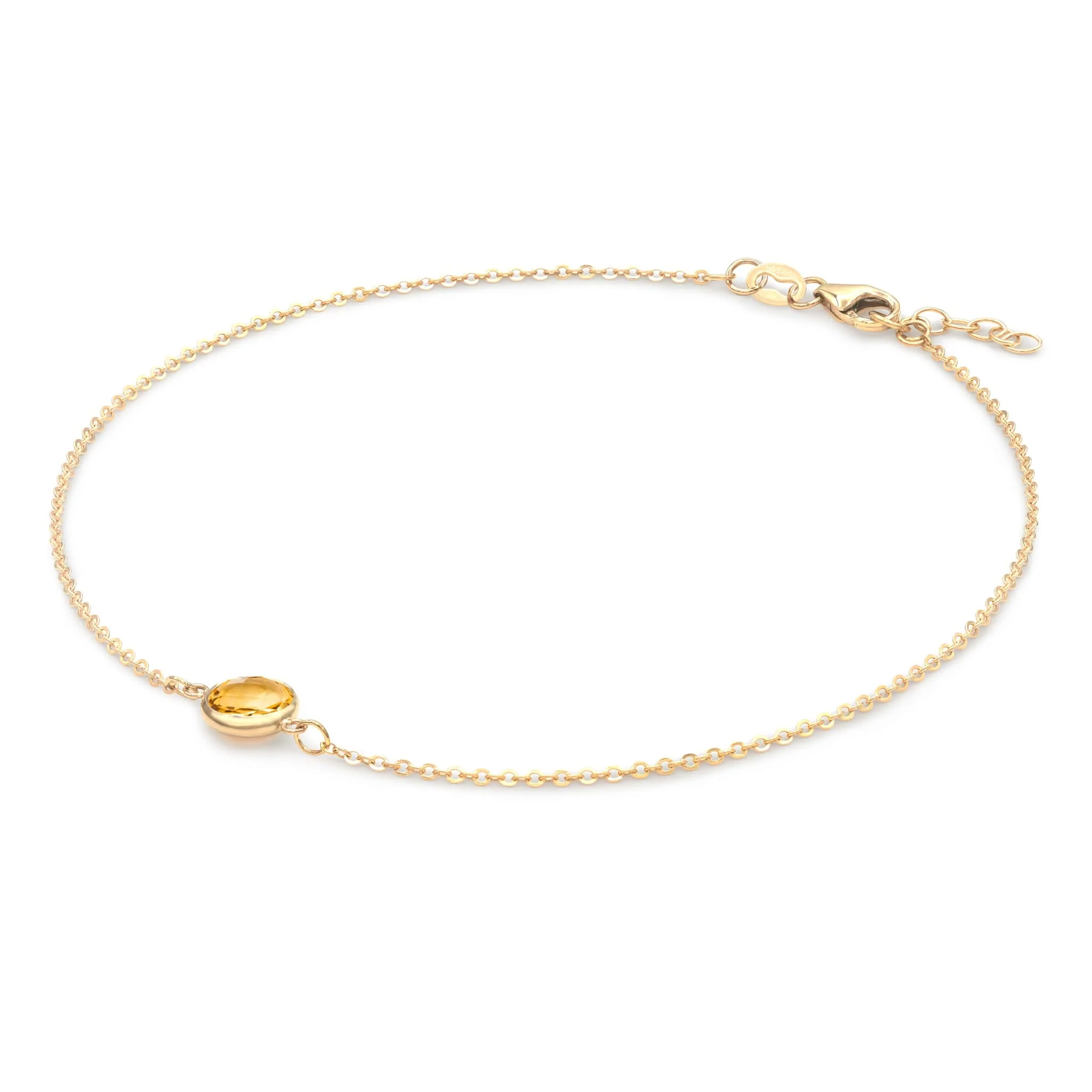 Grand 1 Citrine Bracelet in 14k Gold (November) - Image 4