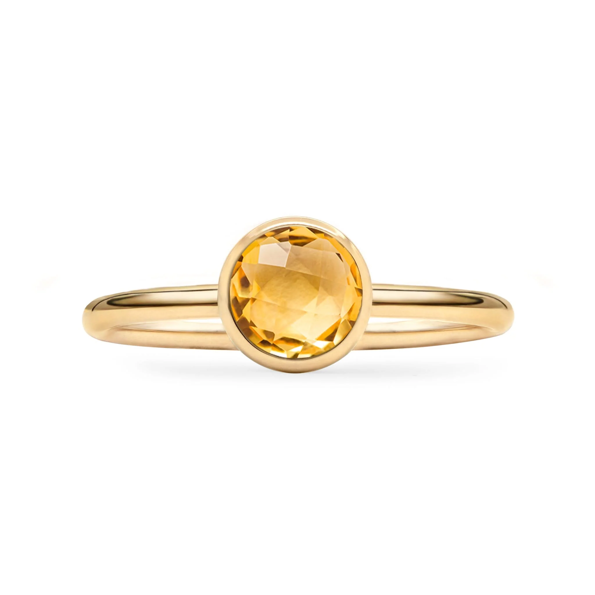 Grand Citrine Ring in 14k Gold (November) - Image 5