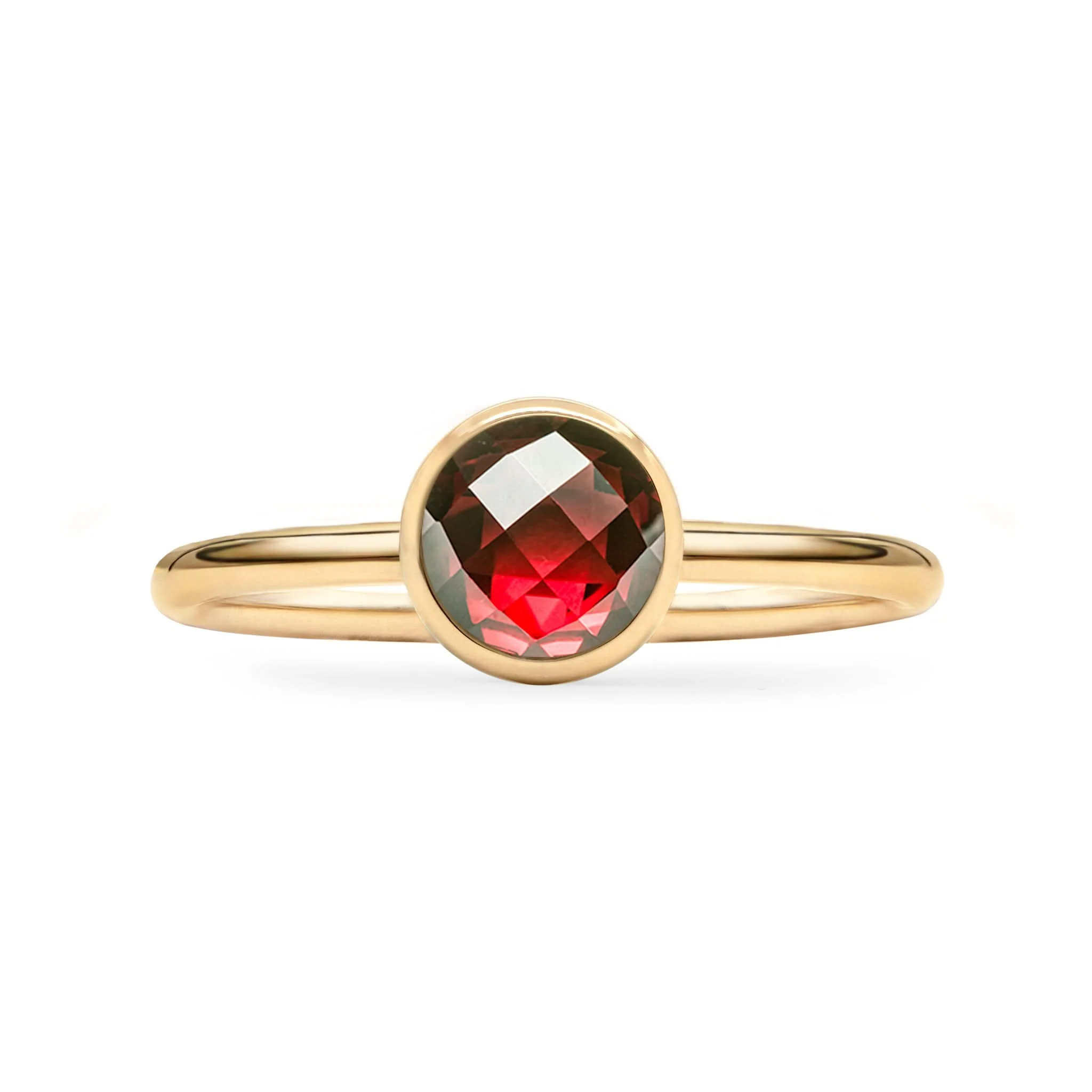 Grand Garnet Ring in 14k Gold (January) - Image 5
