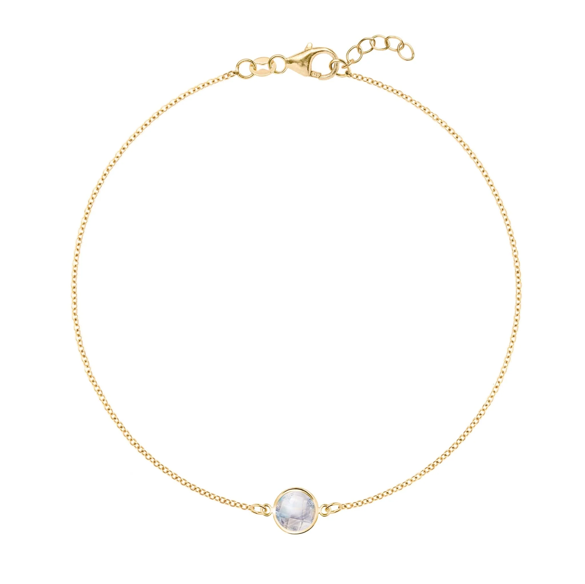 Grand 1 Moonstone Bracelet in 14k Gold (June)