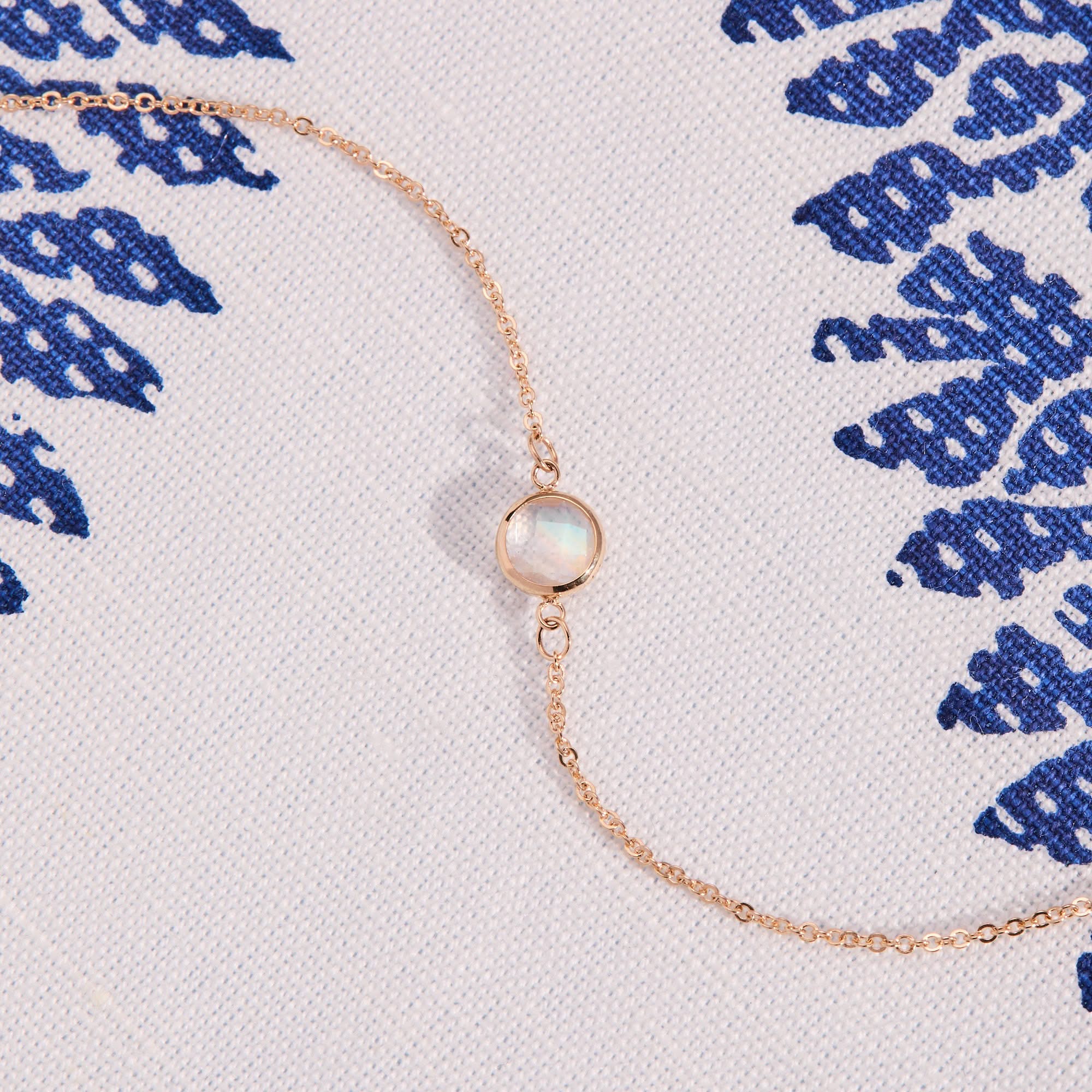 Grand 1 Moonstone Bracelet in 14k Gold (June) - Image 6