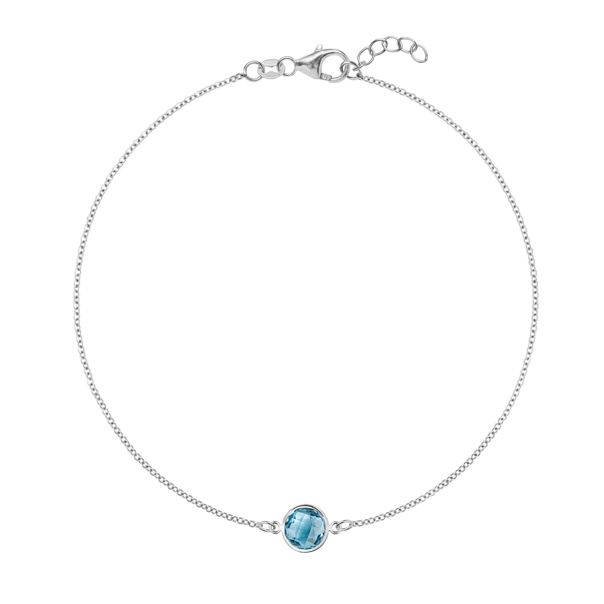 Grand 1 Nantucket Blue Topaz Bracelet in 14k Gold (December) - Image 7