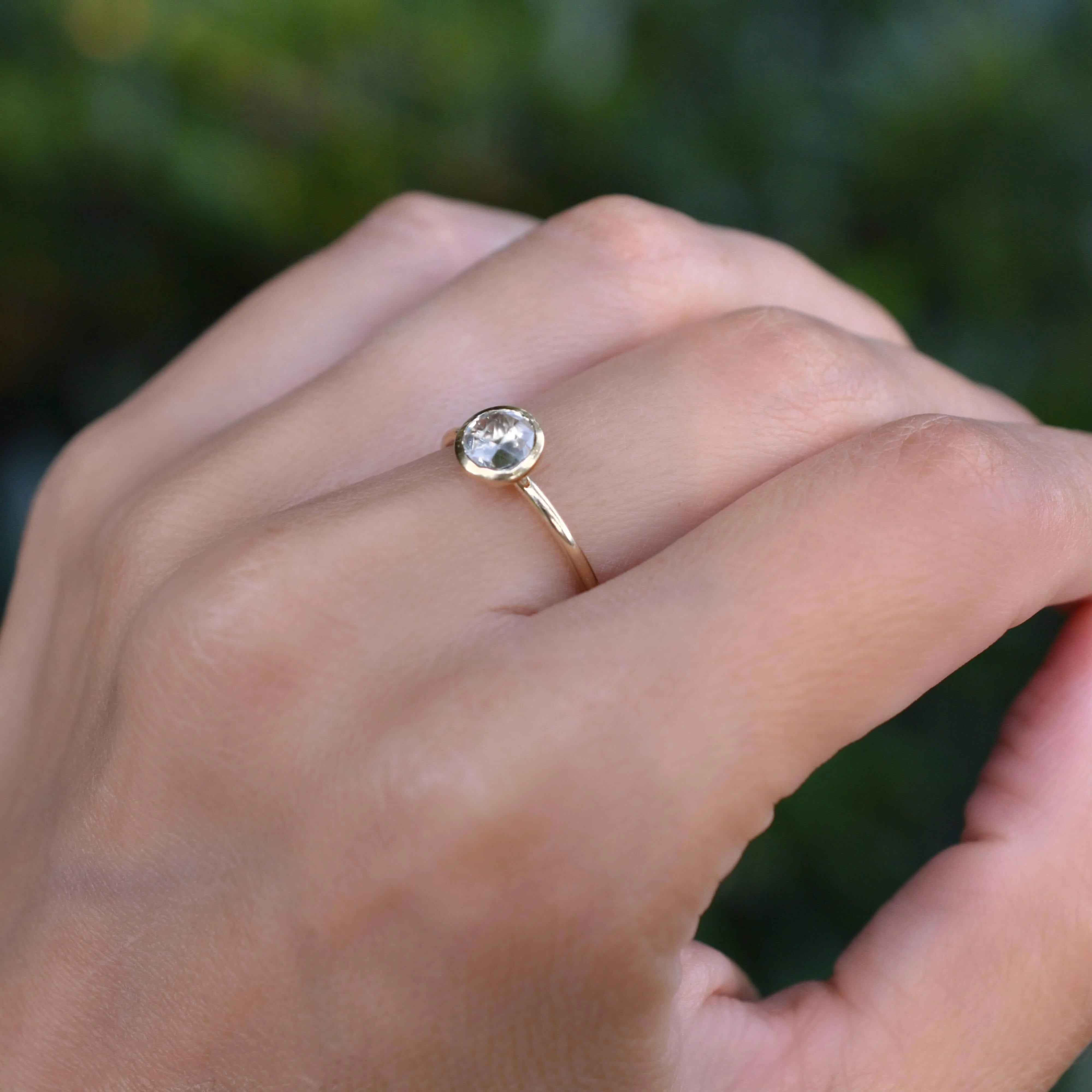 Grand White Topaz Ring in 14k Gold (April) - Image 3