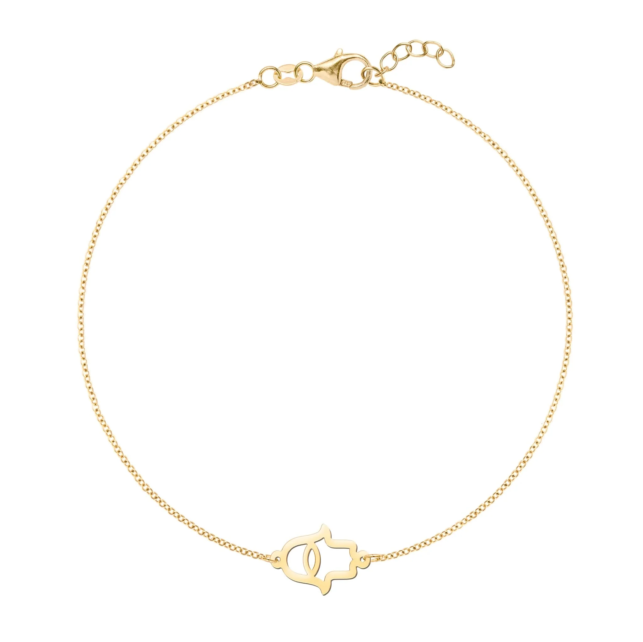 Hamsa Bracelet in 14k Gold