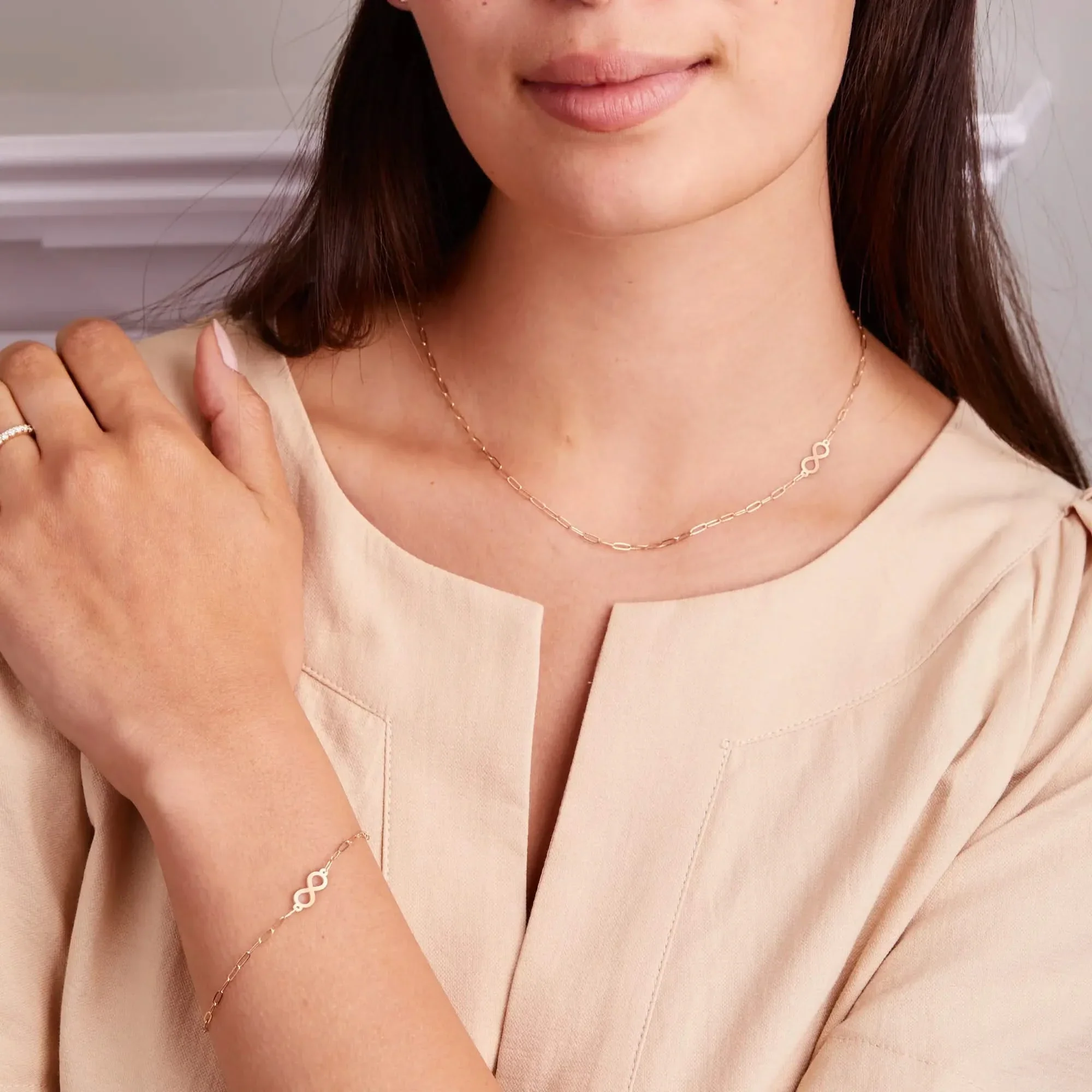 Infinity Adelaide Mini Bracelet in 14k Gold - Image 2