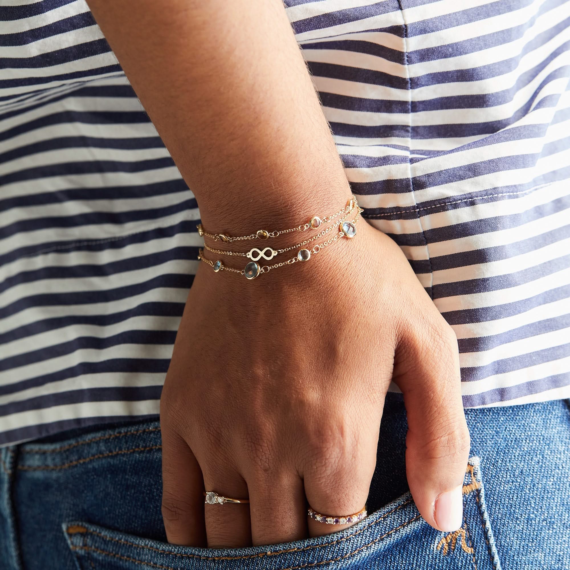 Infinity Bracelet in 14k Gold - Image 8