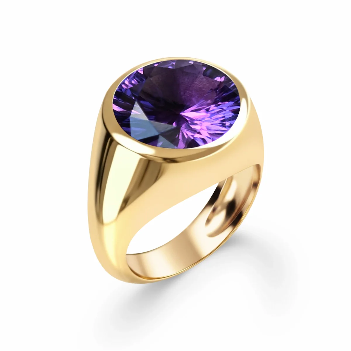 Jamestown Amethyst Ring in 14k Gold (February) - Image 4