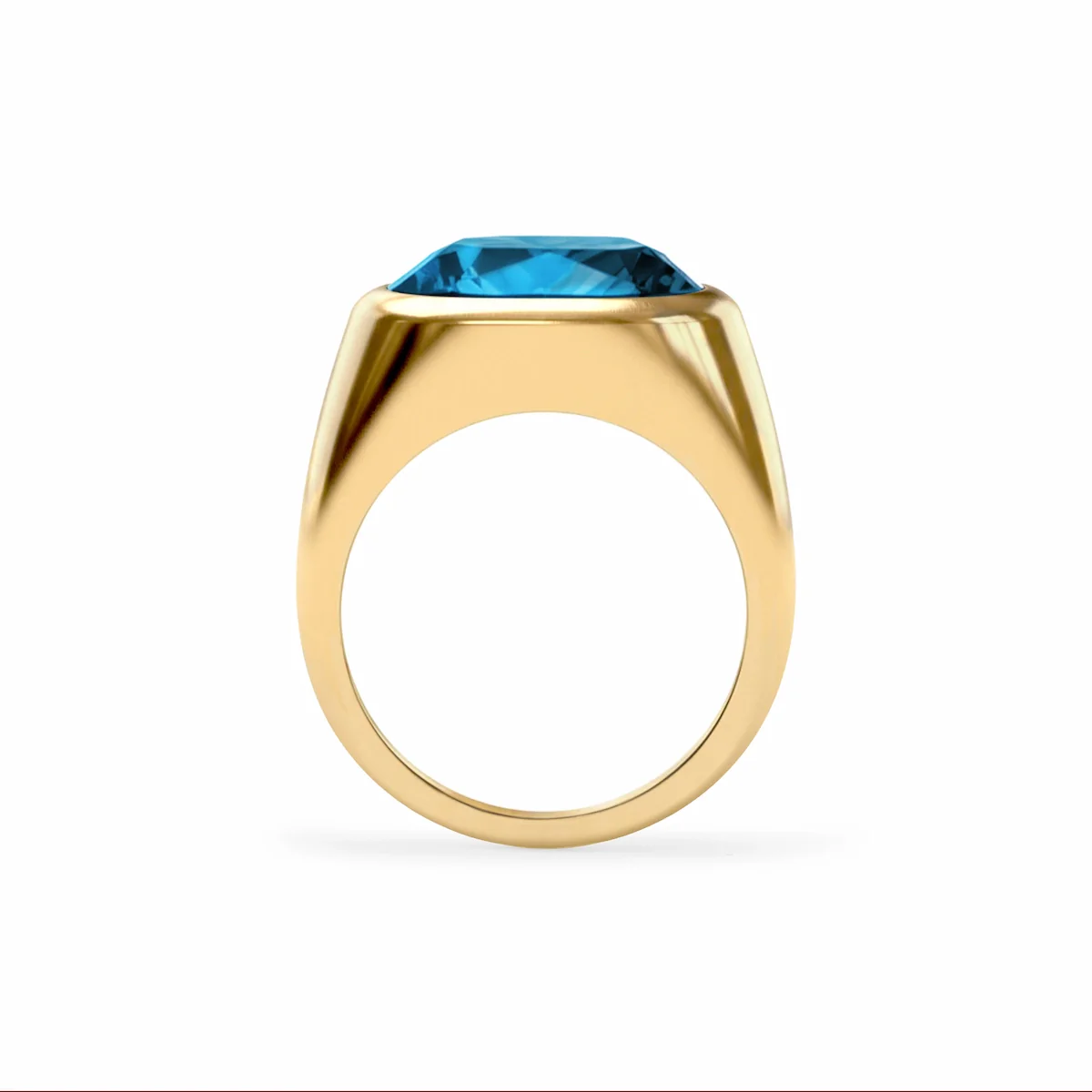 Jamestown Atlantic Blue Topaz Ring in 14k Gold (December) - Image 5