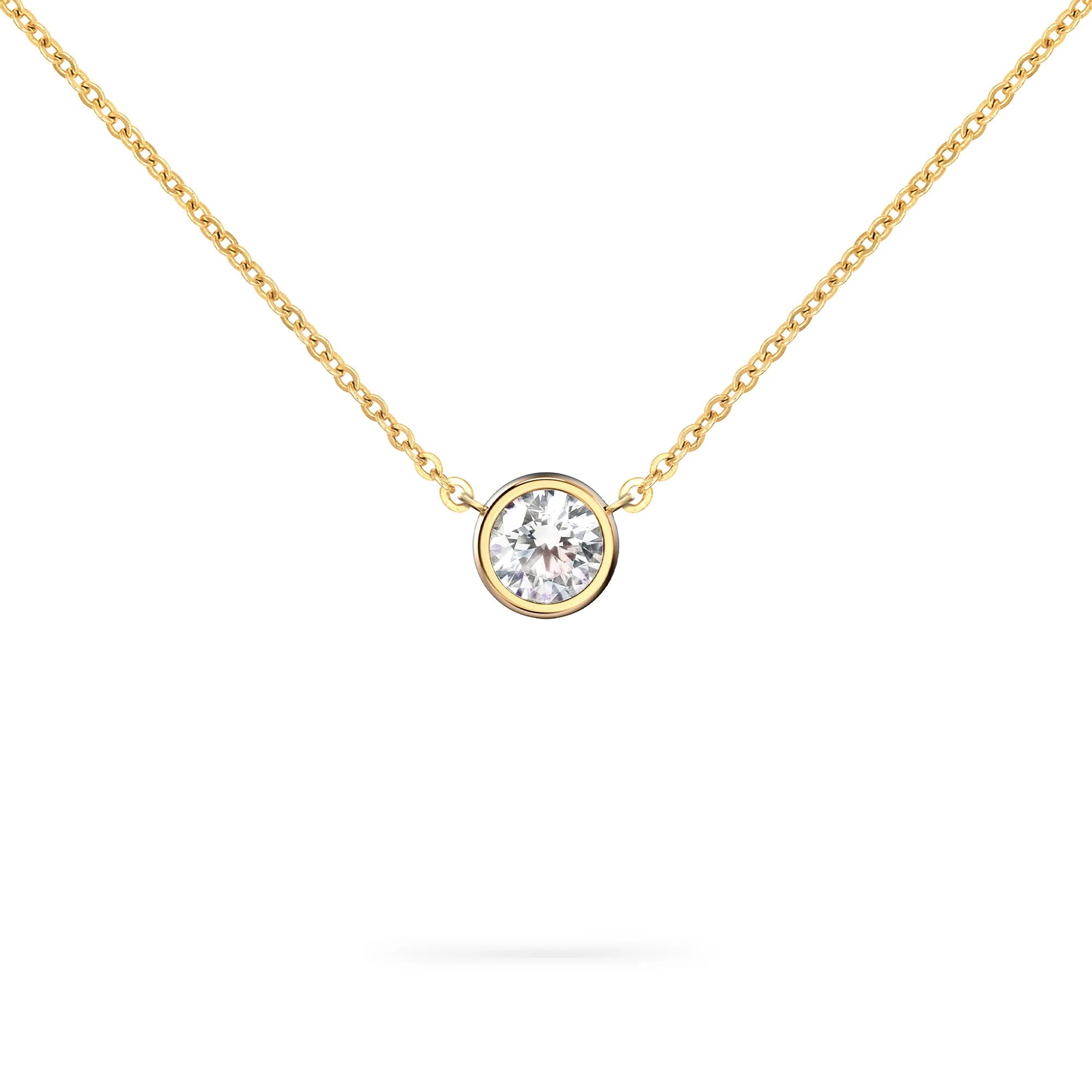 Jamestown Birthstone Solitaire Necklace in 14k Gold