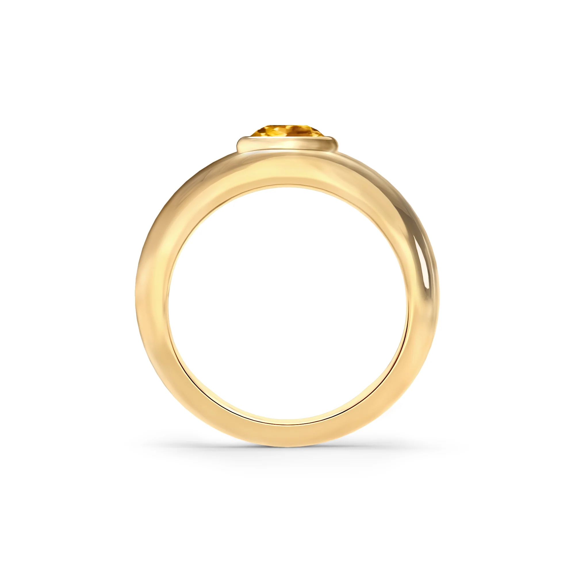 Jamestown Citrine Band Ring in 14k Gold (November) - Image 5