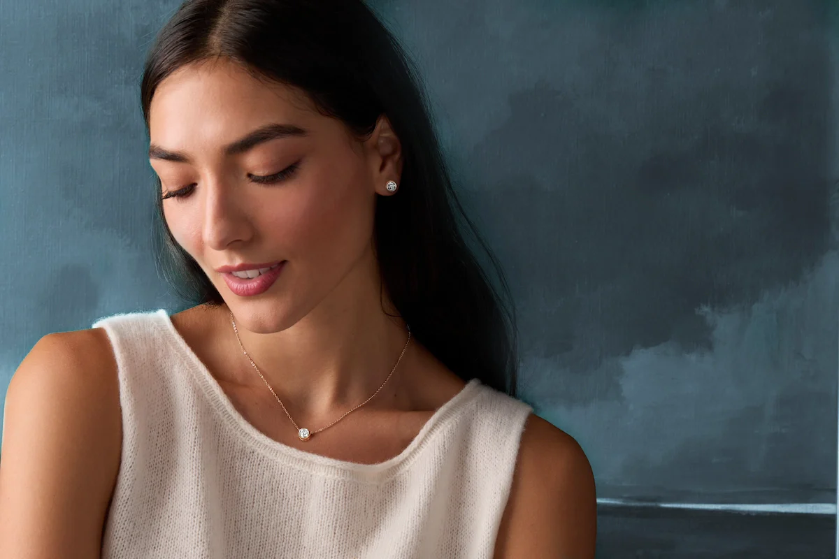 Jamestown Diamond Stud Earrings in 14k Gold (April) - Image 3