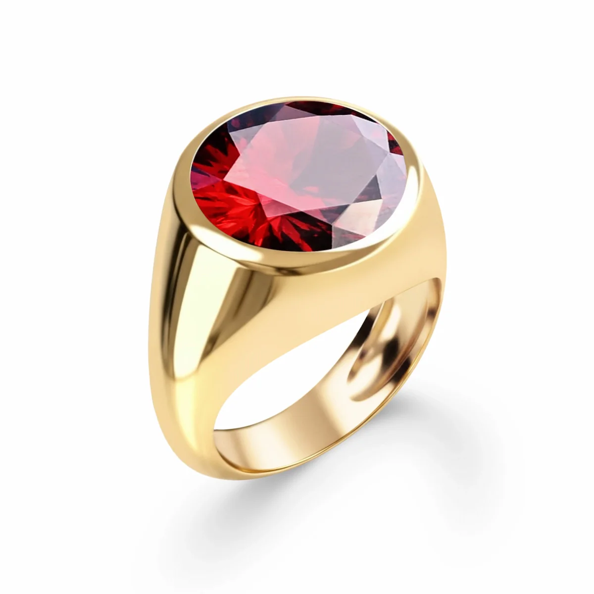 Jamestown Garnet Ring in 14k Gold (January) - Image 4