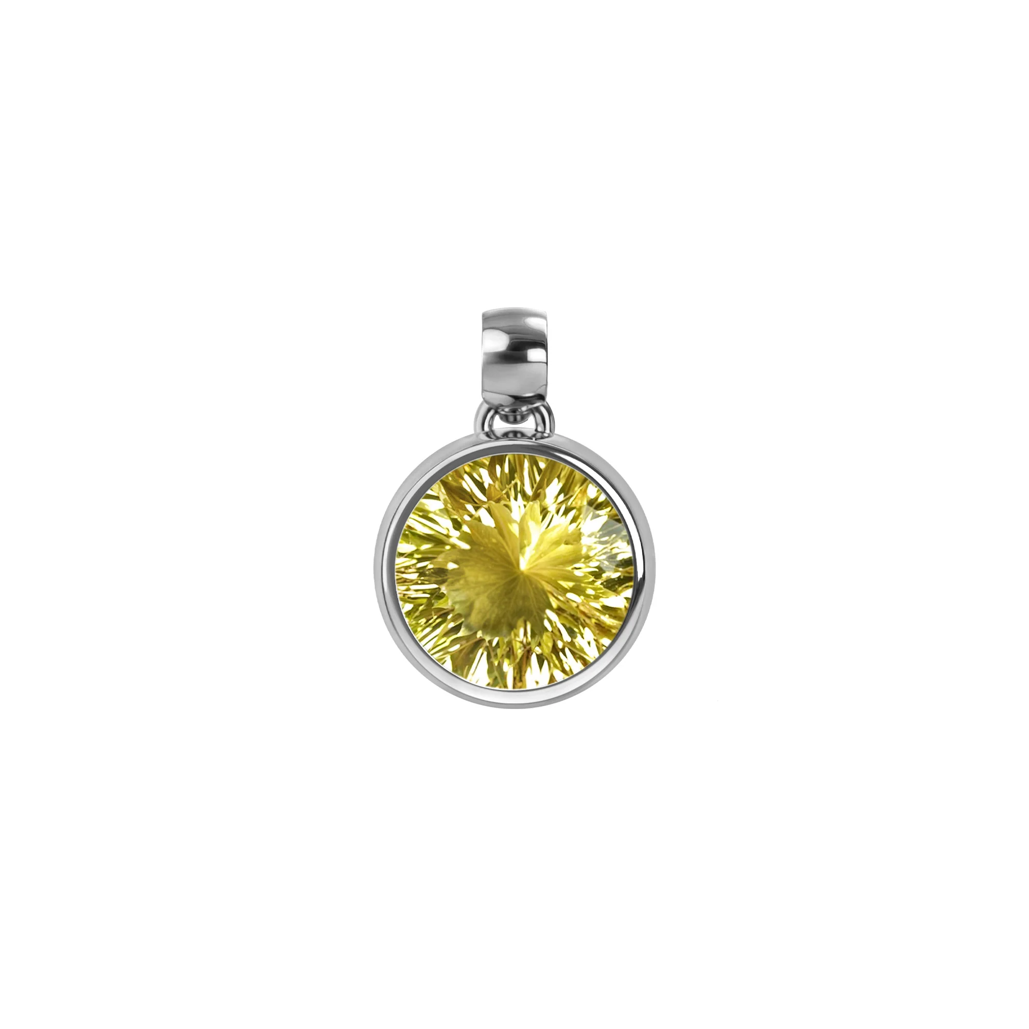 Jamestown Lemon Verbena Quartz Pendant in 14k Gold (August) - Image 5