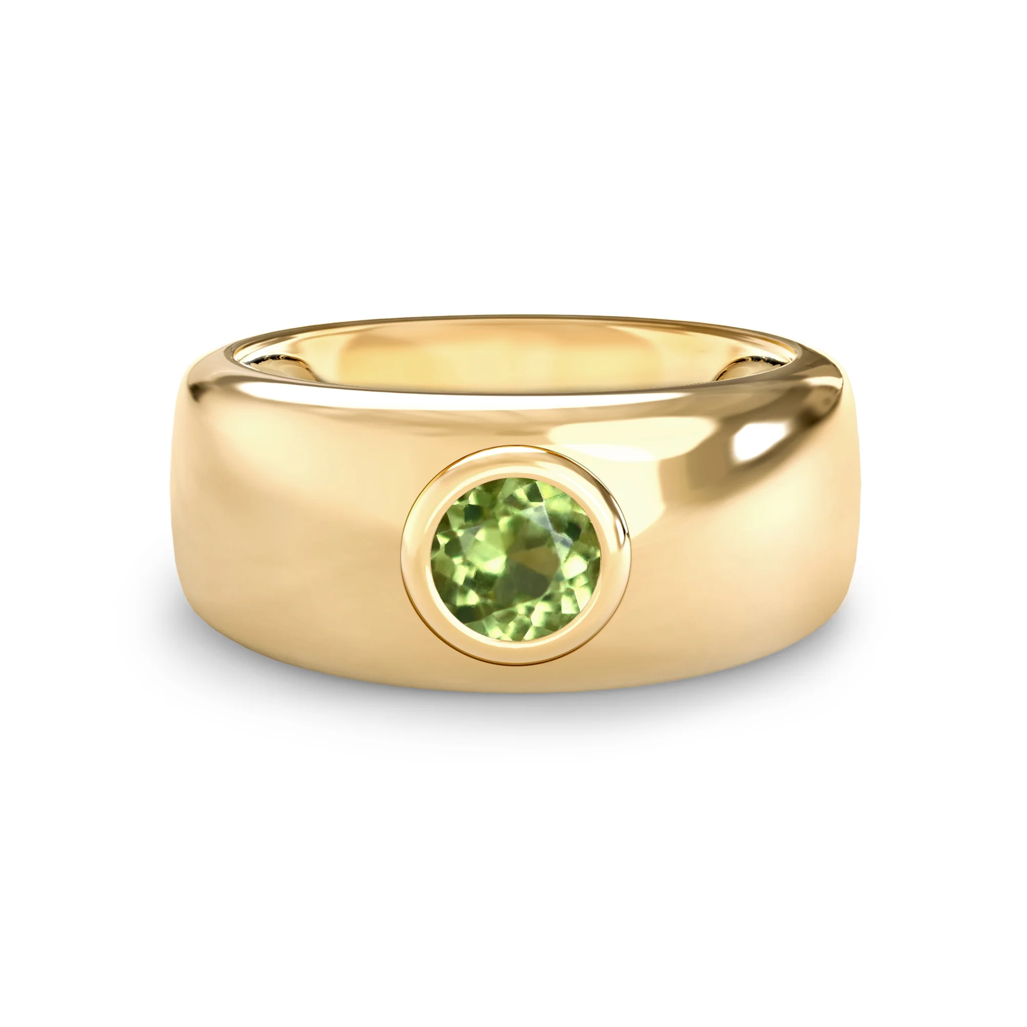 Jamestown Peridot Band Ring in 14k Gold (August)