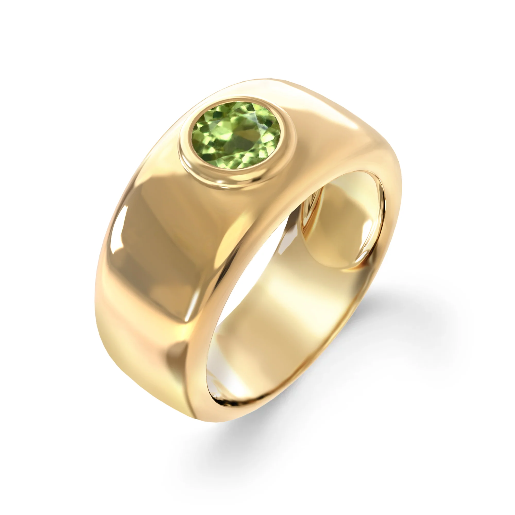 Jamestown Peridot Band Ring in 14k Gold (August) - Image 4