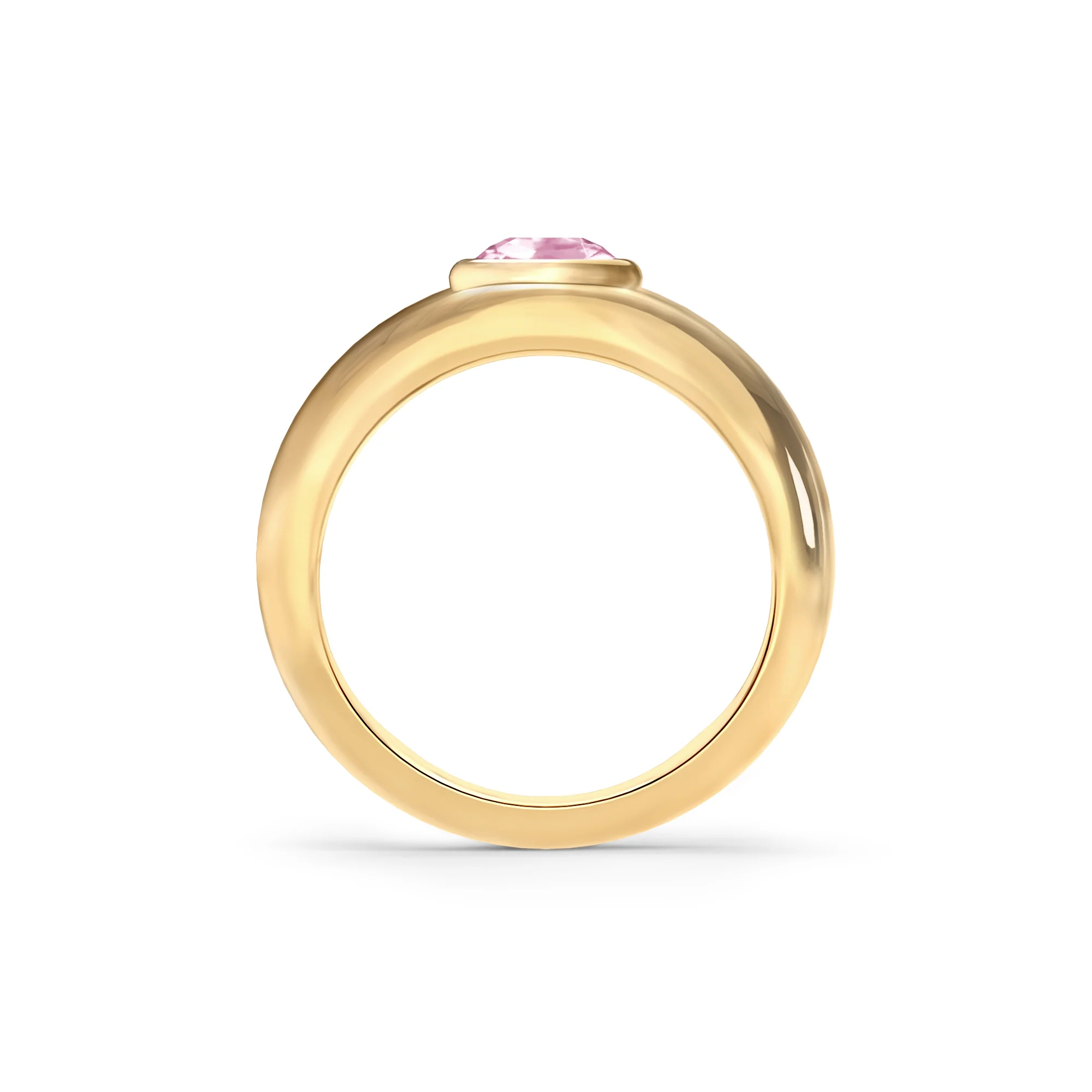 Jamestown Pink Sapphire Band Ring in 14k Gold (October) - Image 5