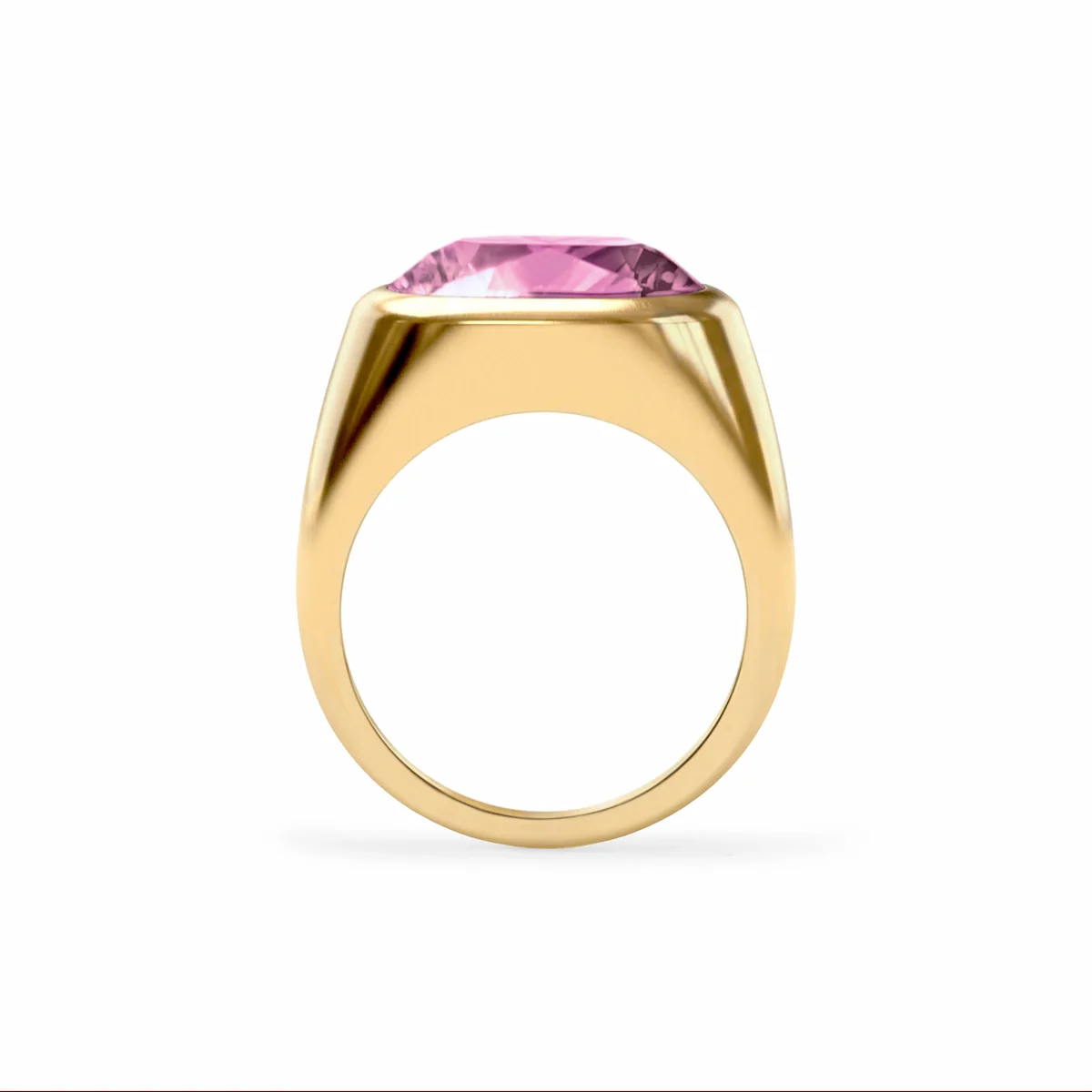 Jamestown Pink Sapphire Ring in 14k Gold (October) - Image 5