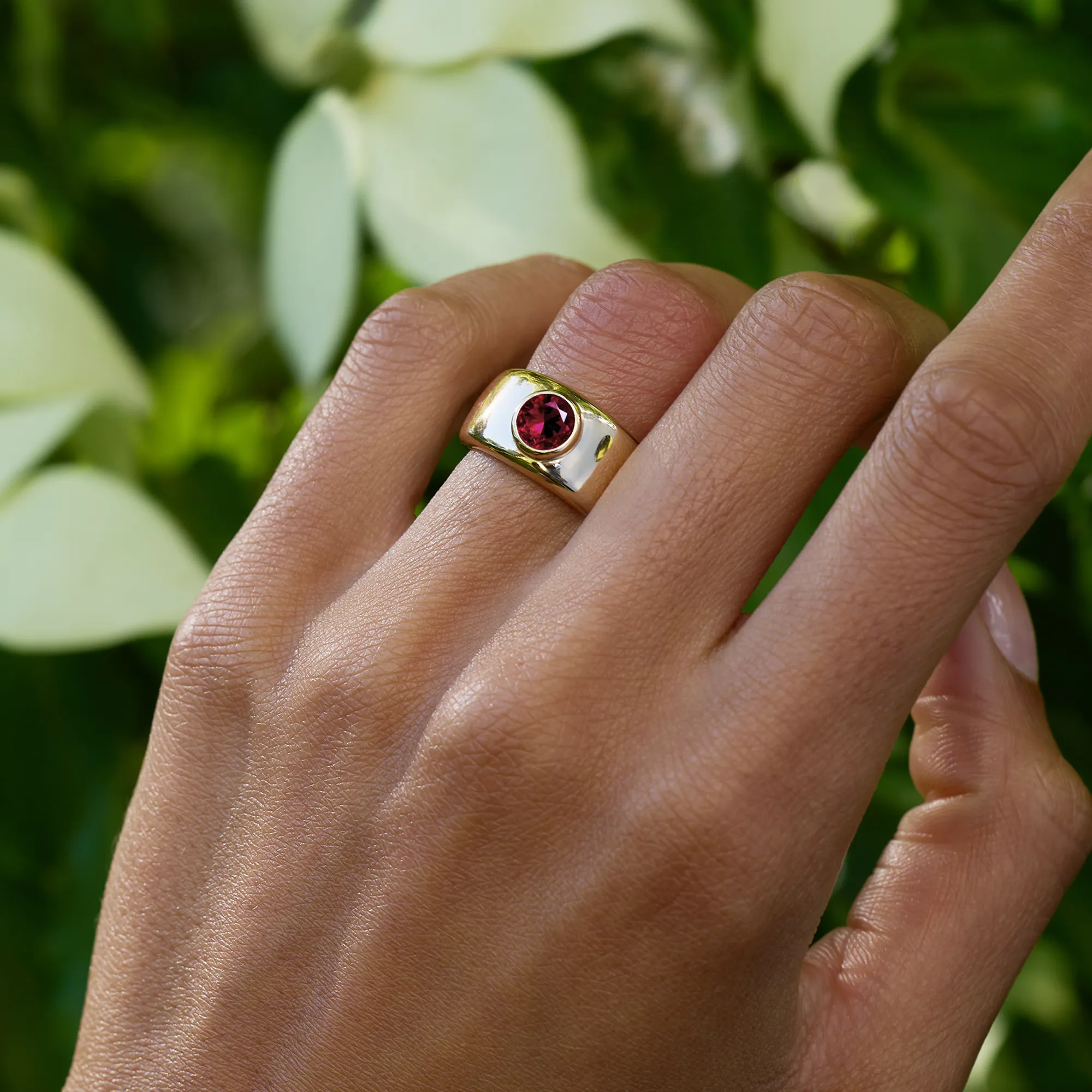 Jamestown Ruby Band Ring in 14k Gold (July) - Image 3