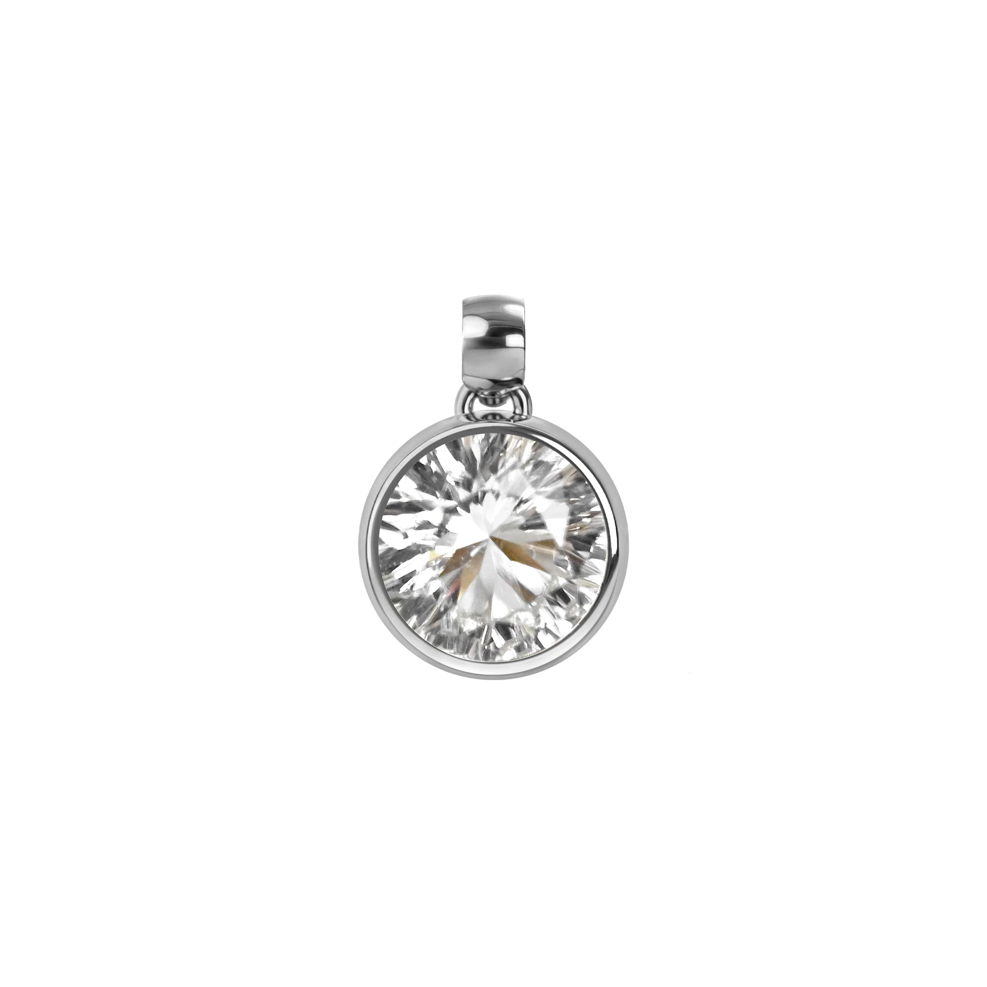 Jamestown White Topaz Pendant in 14k Gold (April) - Image 5