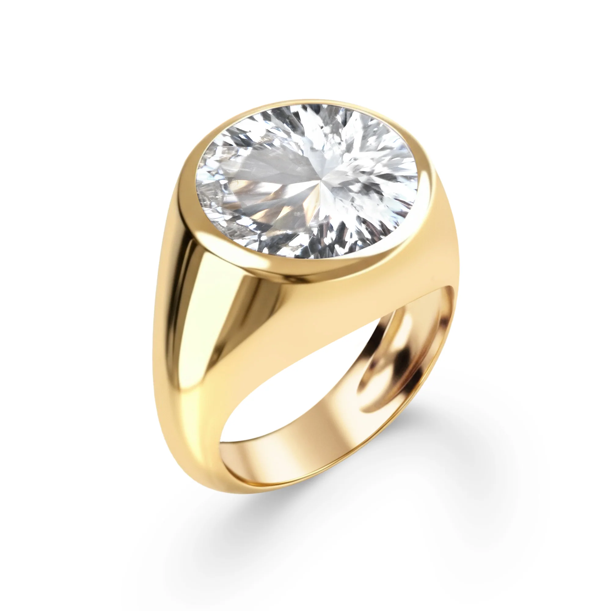 Jamestown White Topaz Ring in 14k Gold (April) - Image 4