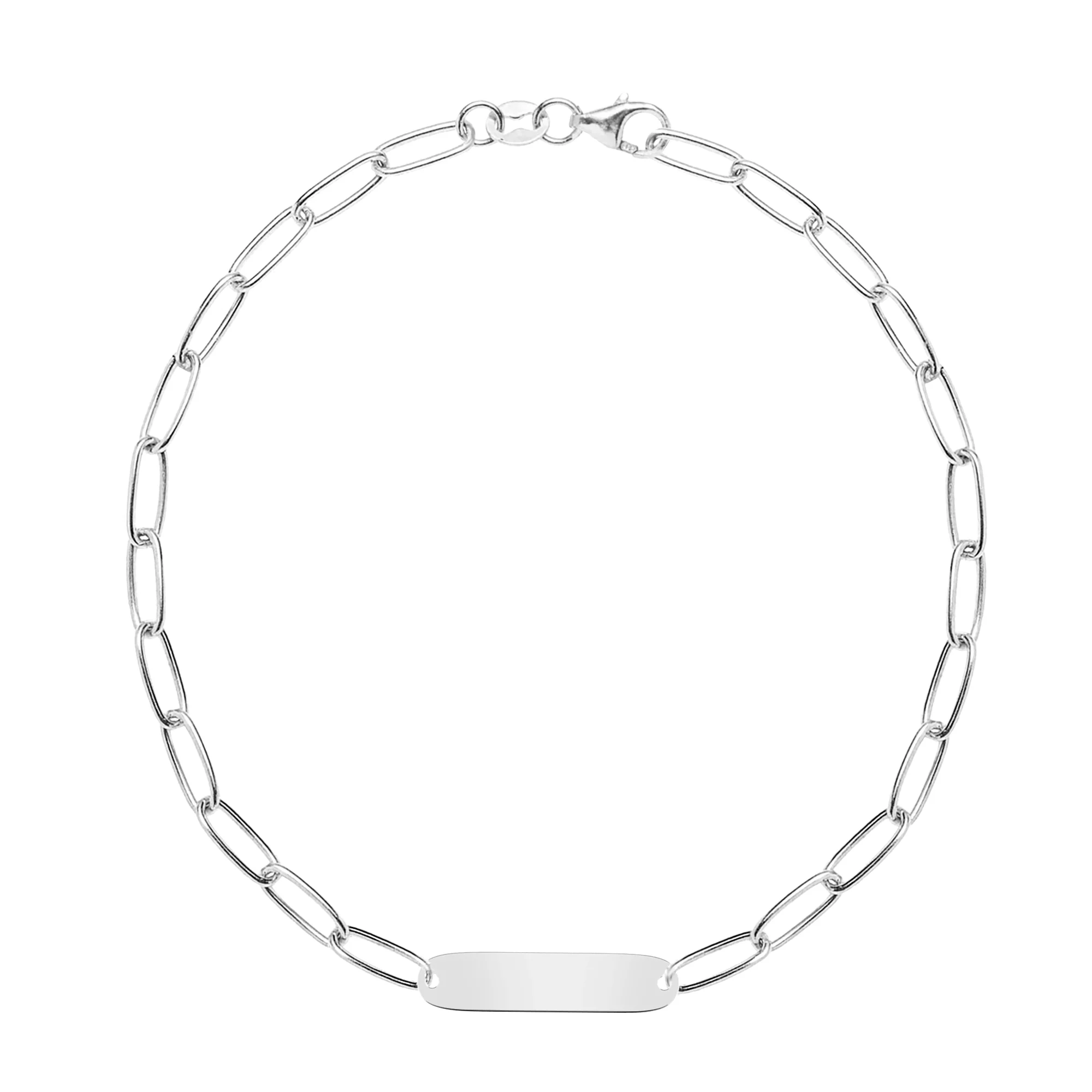 Large 1 Nameplate Bracelet on Adelaide in 14k Gold - Image 5