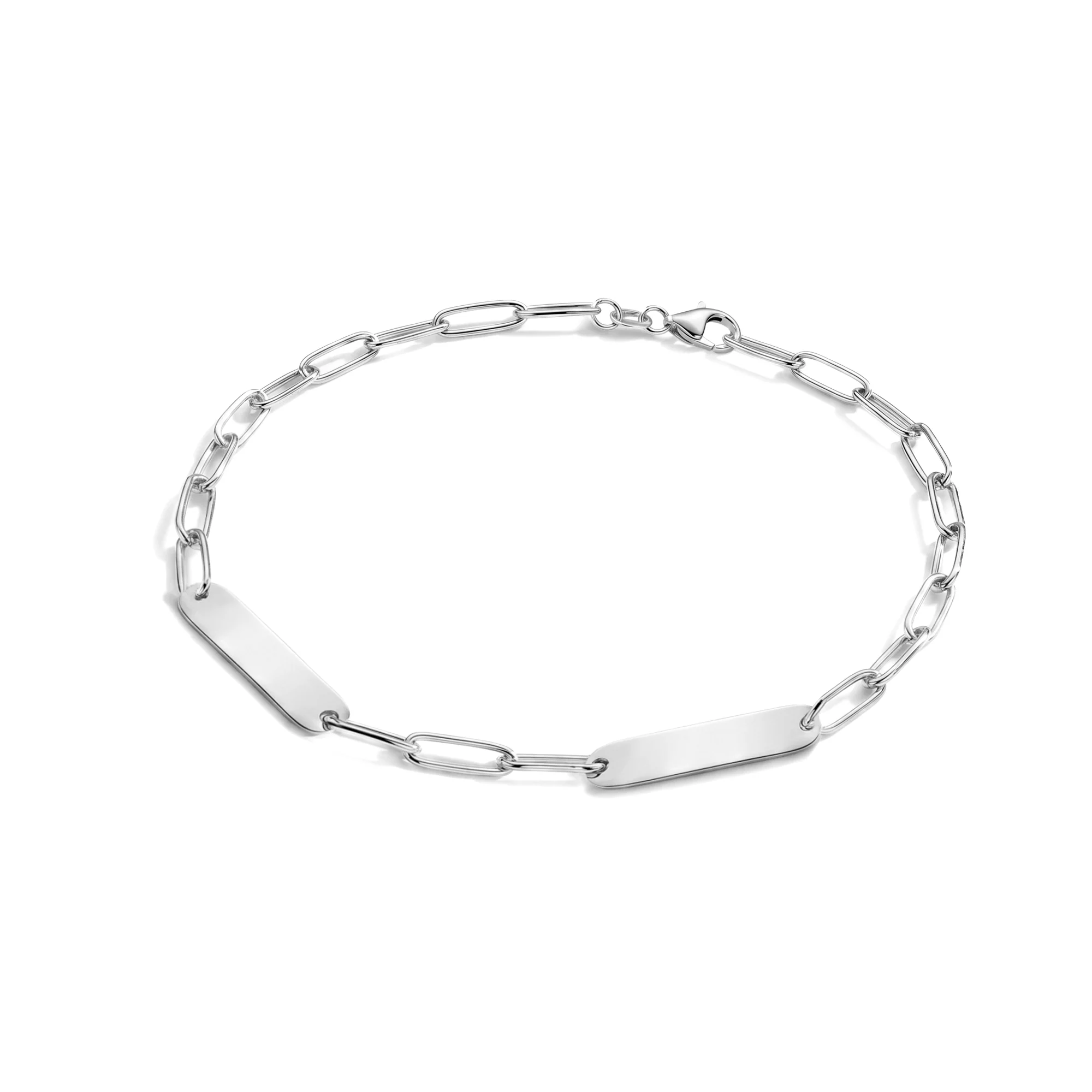 Large 2 Nameplate Bracelet on Adelaide in 14k Gold - Image 8